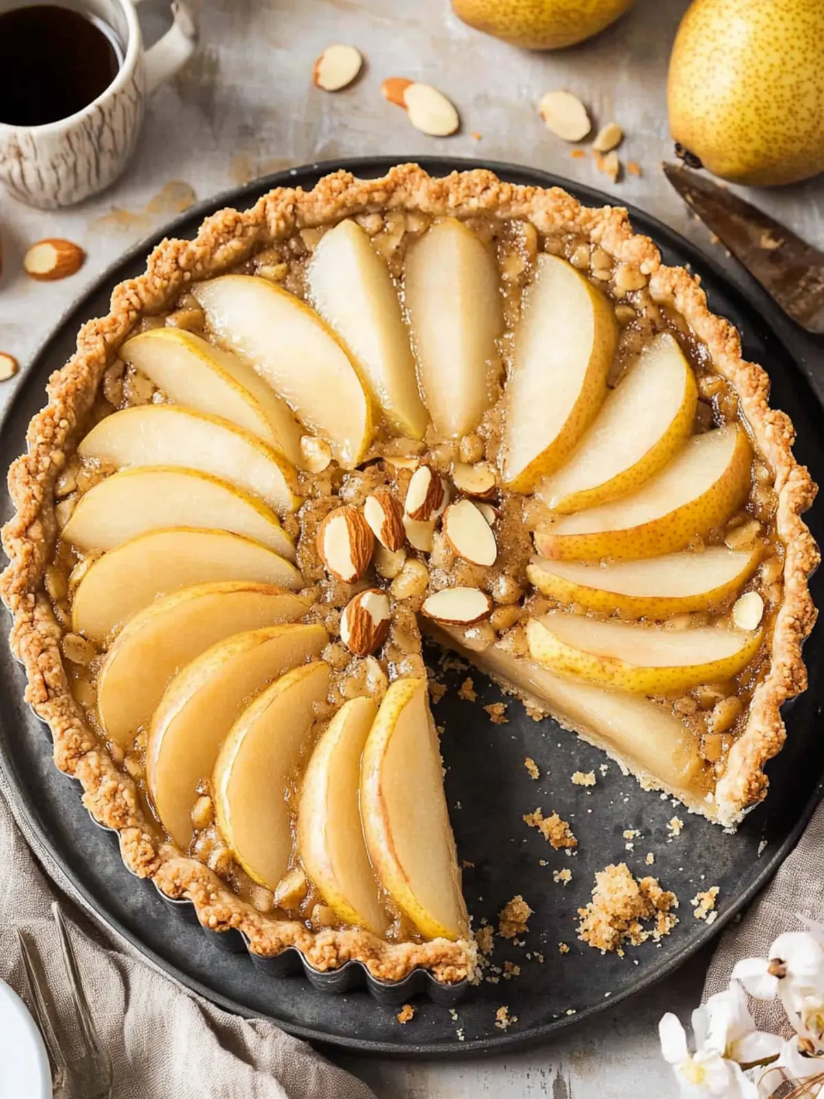 Chai Spices Pear Almond Crumble Tart That Steals the Show 4 Chai Spices Pear Almond Crumble Tart