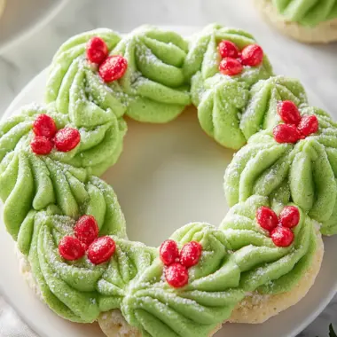 Festive Meringue Wreath Cookies to Sweeten Your Holidays 9 Meringue Wreath Cookies