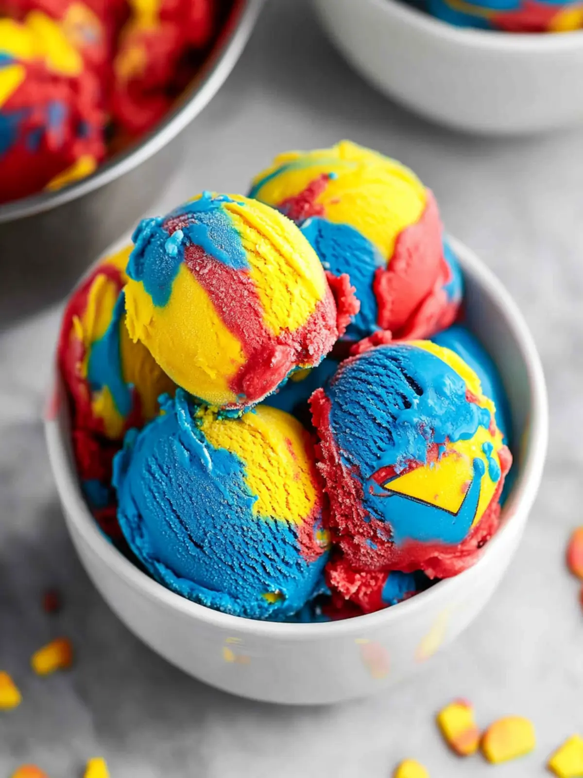 Vibrant Superman Ice Cream You Can Make Without Churning 3 Superman Ice Cream