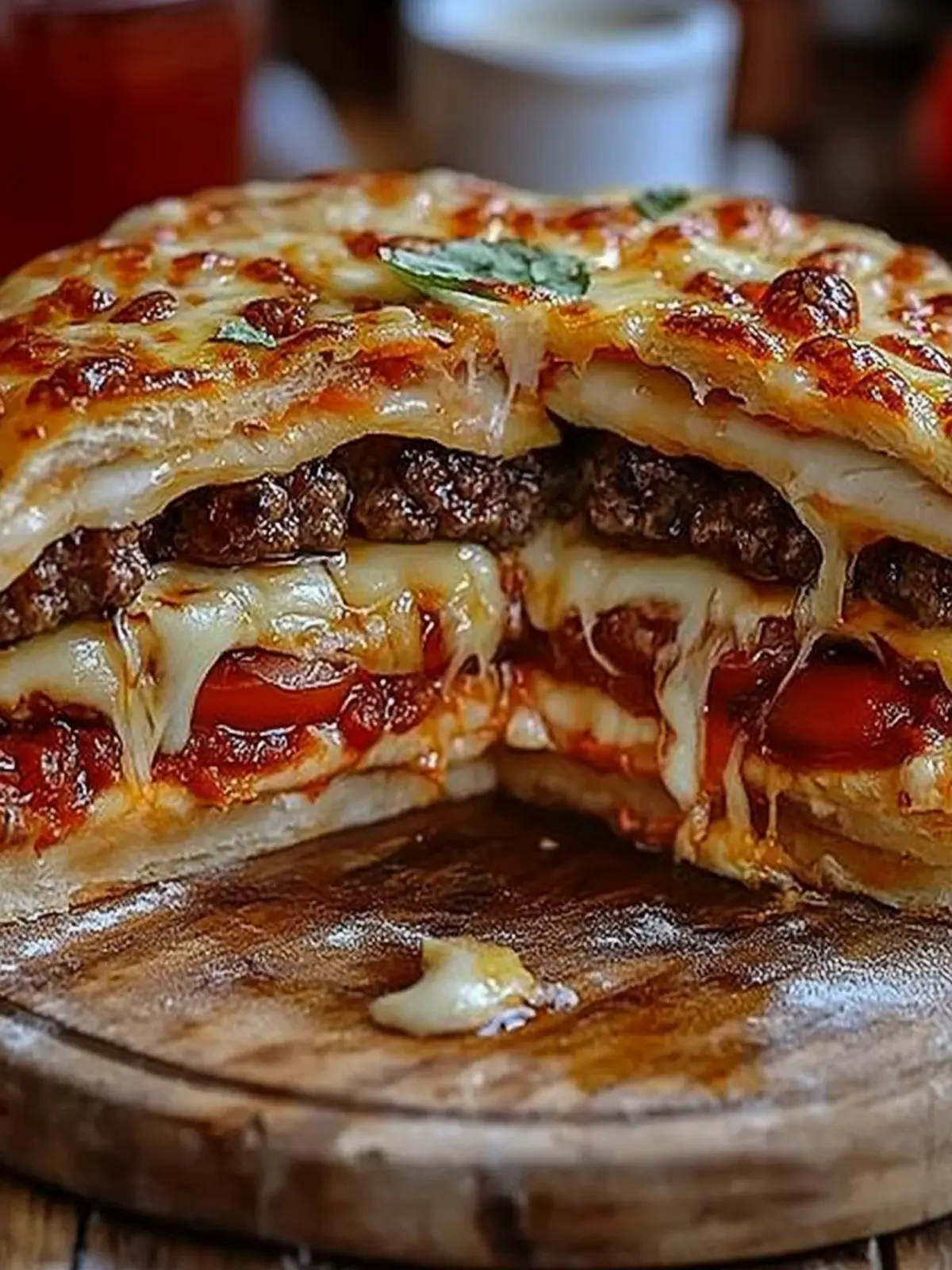 Savor the Flavor: Homemade Pizza Burger Pie Delight 3 Pizza Burger Pie