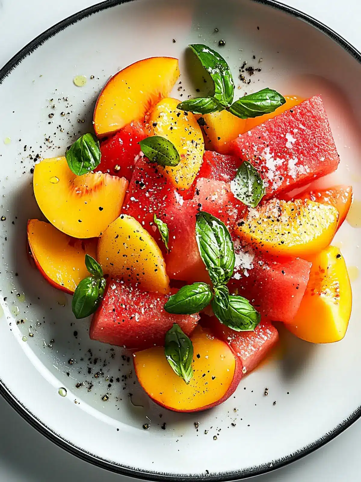 Refreshing Peach Watermelon Salad to Brighten Your Day 5 Peach Watermelon Salad