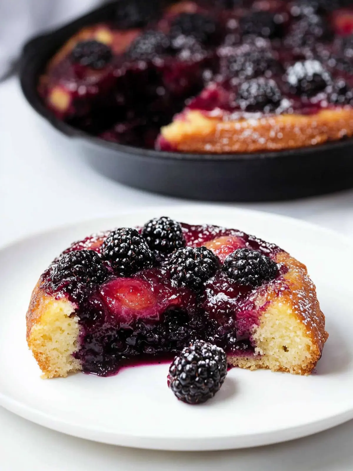 Irresistible Blackberry Upside-Down Skillet Cake Delight 5 Blackberry Upside-Down Skillet Cake
