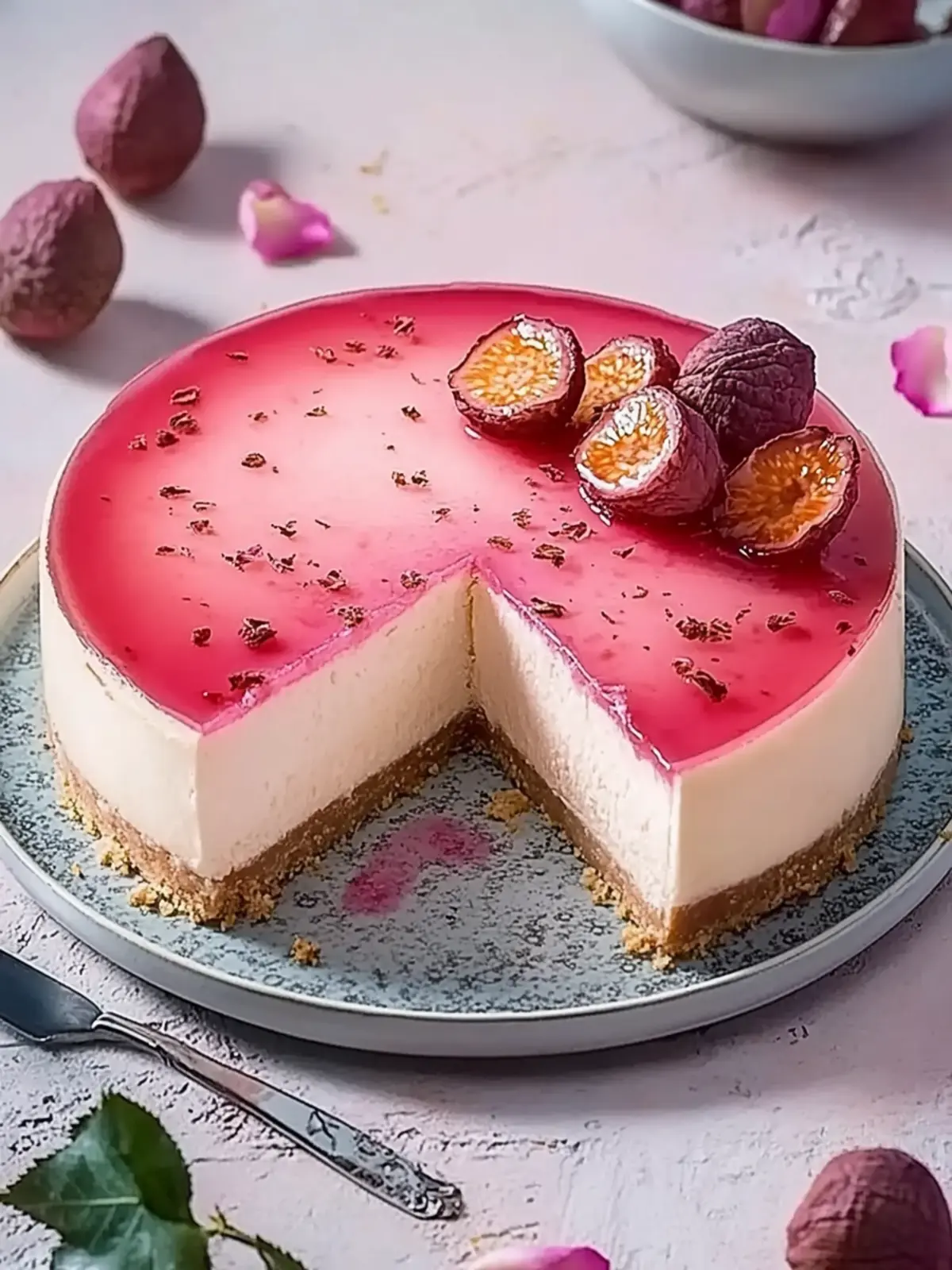 Decadent Lychee Rose Cheesecake for Your Next Celebration 2 Lychee Rose Cheesecake