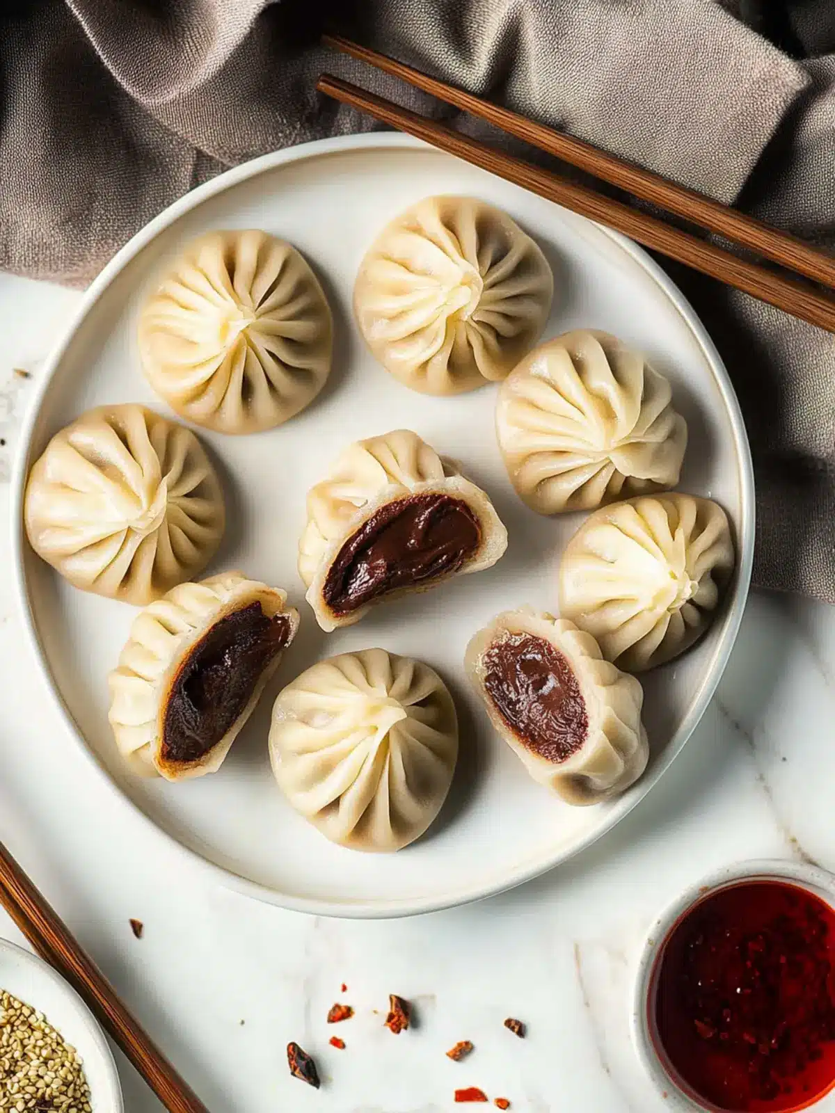 Decadent Chocolate Dumplings with Sweet Strawberry Sauce 4 Chocolate Dumplings