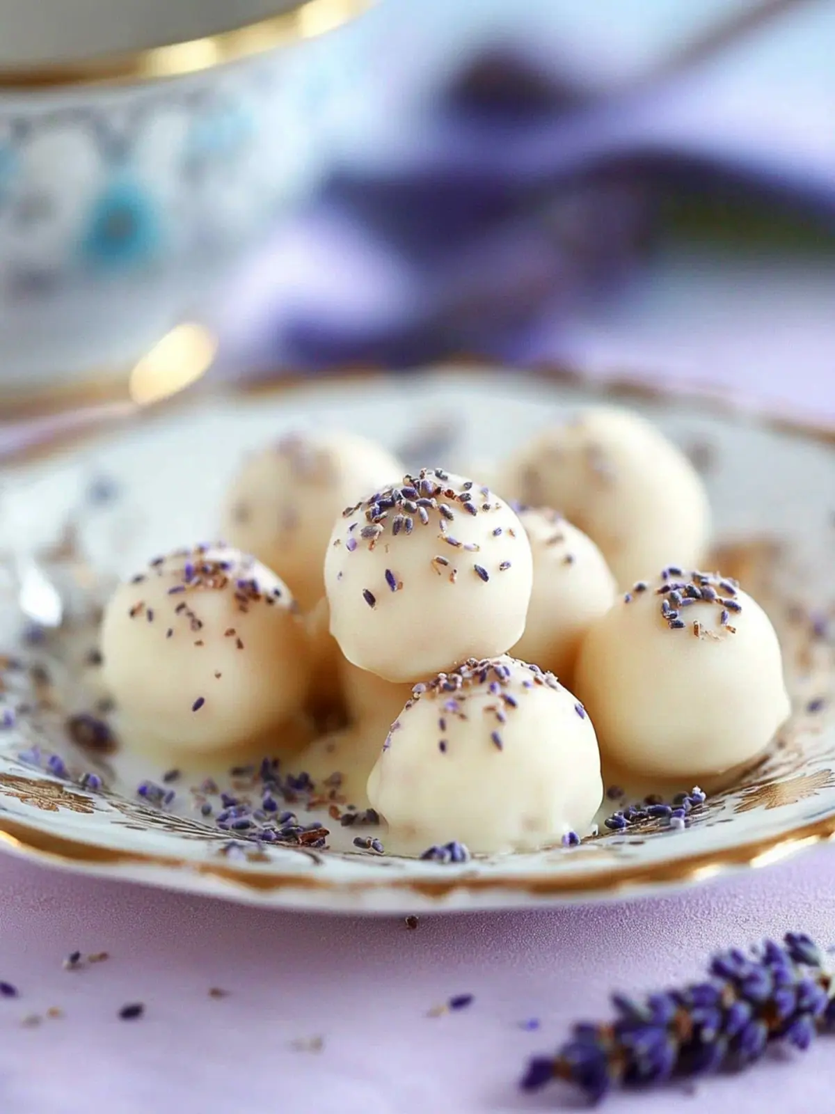 Indulge in Honey Lavender White Chocolate Truffles Bliss 2 Honey Lavender White Chocolate Truffles