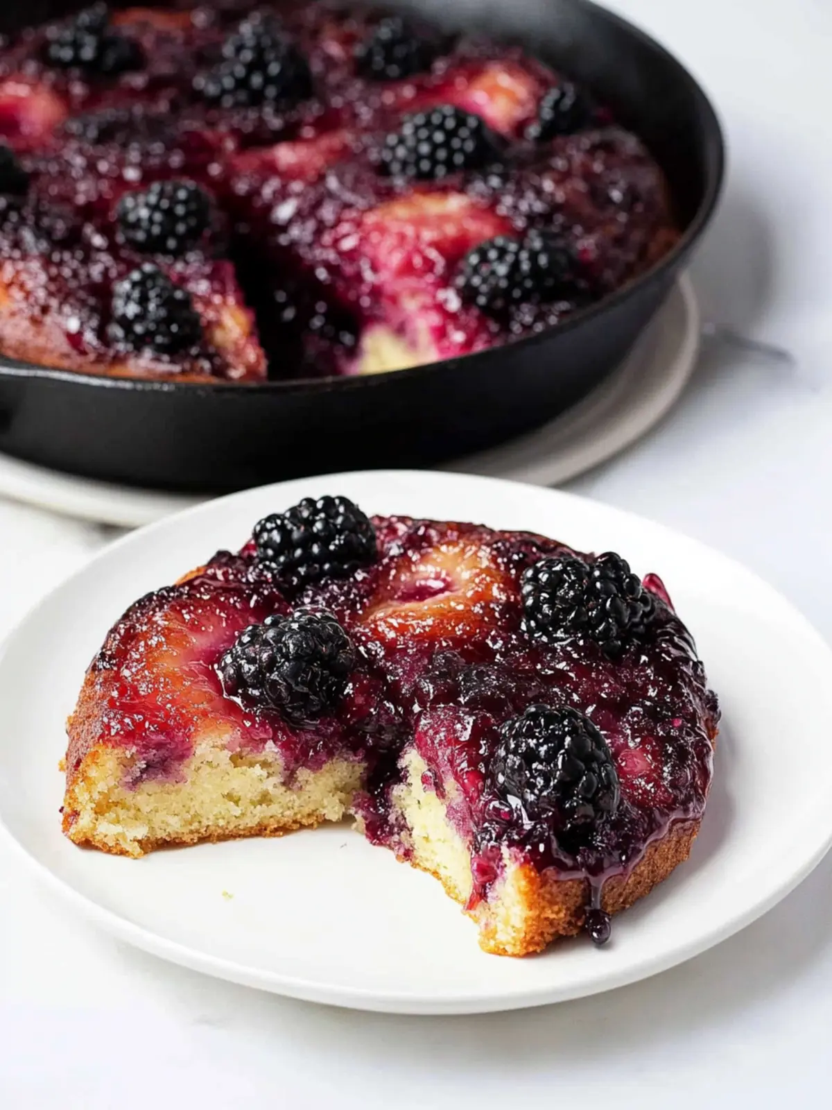 Irresistible Blackberry Upside-Down Skillet Cake Delight 3 Blackberry Upside-Down Skillet Cake