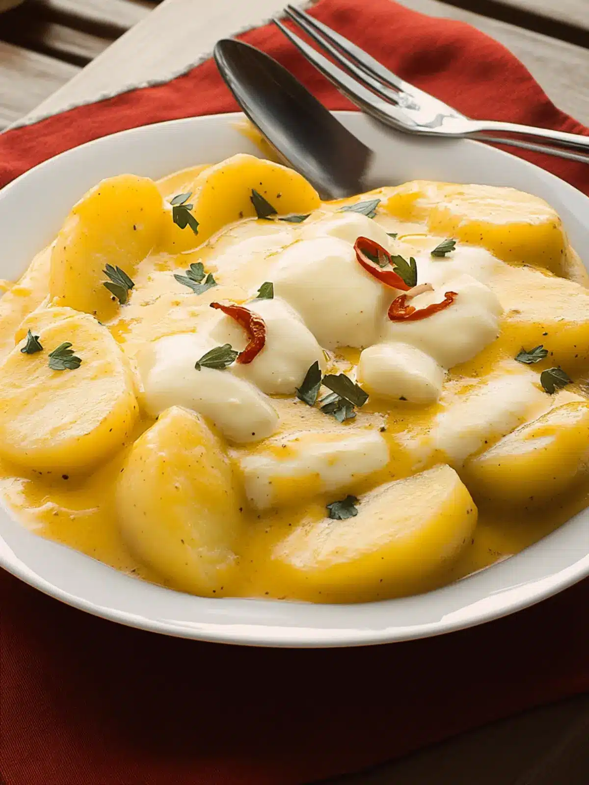 Potatoes in Spicy Cheese Sauce: A Flavorful Comfort Dish 5 Potatoes in Spicy Cheese Sauce