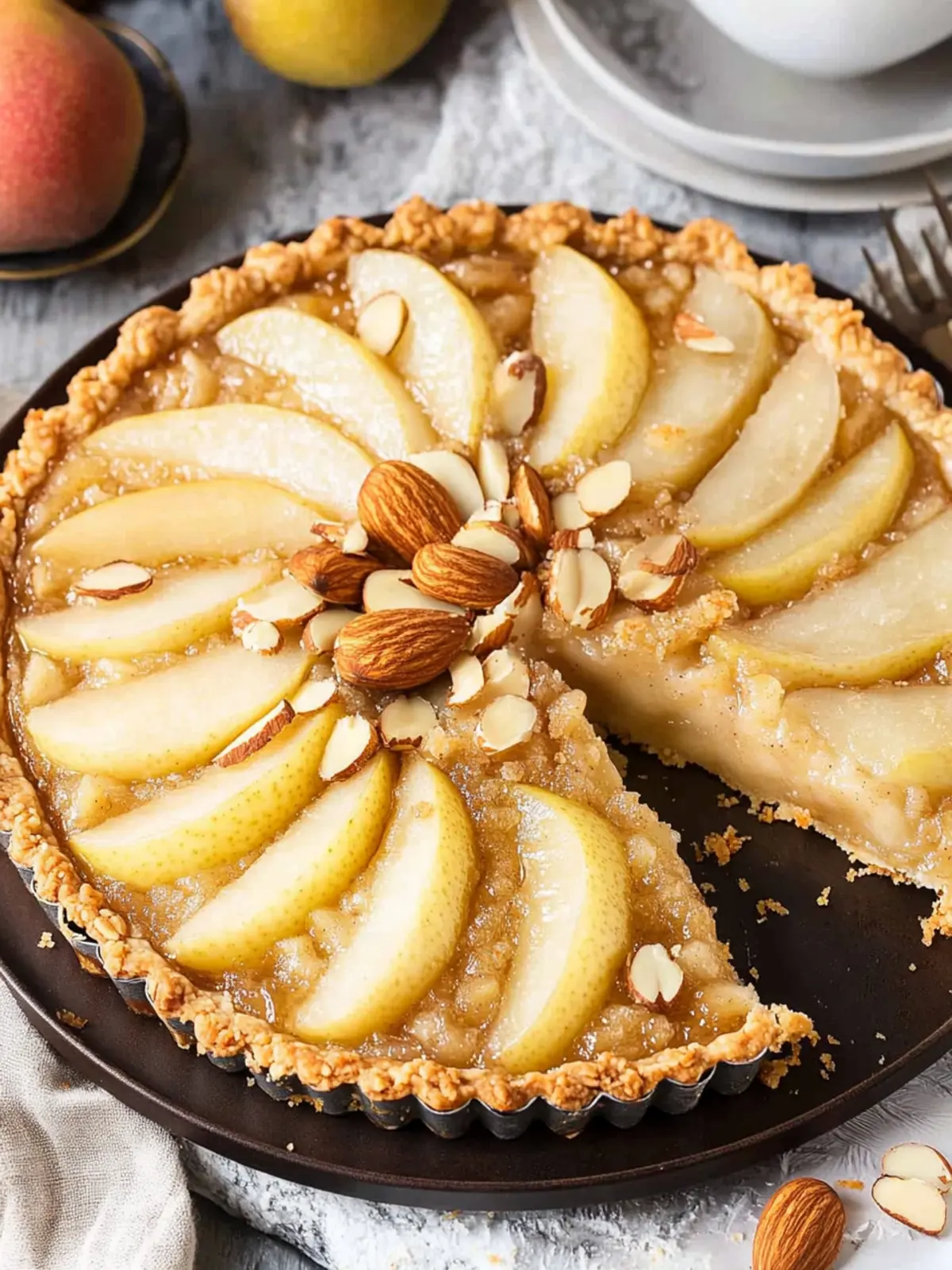 Chai Spices Pear Almond Crumble Tart That Steals the Show 2 Chai Spices Pear Almond Crumble Tart