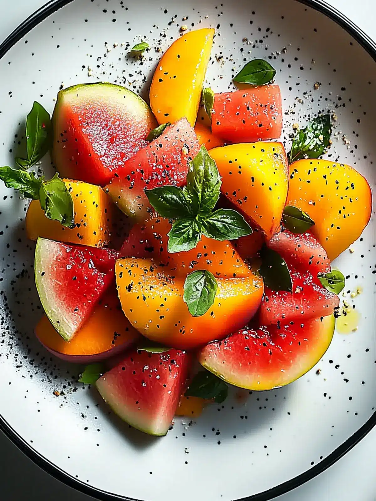 Refreshing Peach Watermelon Salad to Brighten Your Day 4 Peach Watermelon Salad