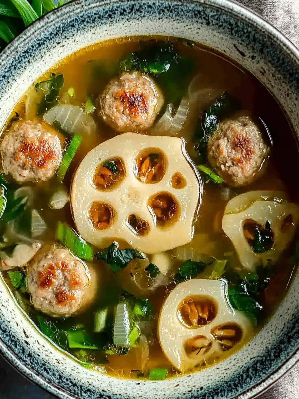 Satisfy Your Cravings with Lotus Root Soup and Pork Meatballs 3 Lotus Root Soup with Pork Meatballs