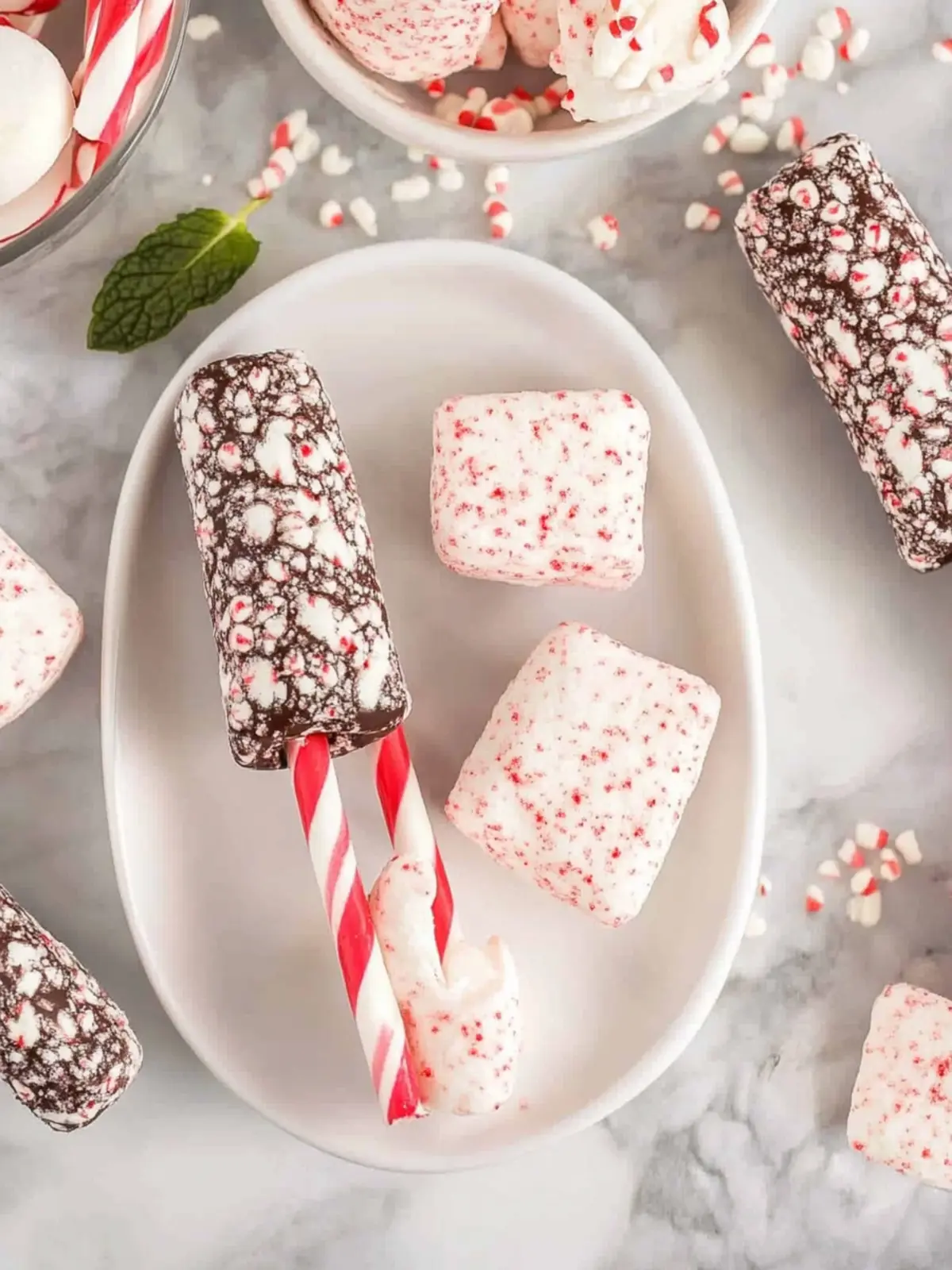 Decadent Peppermint Marshmallow Wands Perfect for Gifting 5 Peppermint Marshmallow Wands