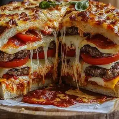 Savor the Flavor: Homemade Pizza Burger Pie Delight 10 Pizza Burger Pie