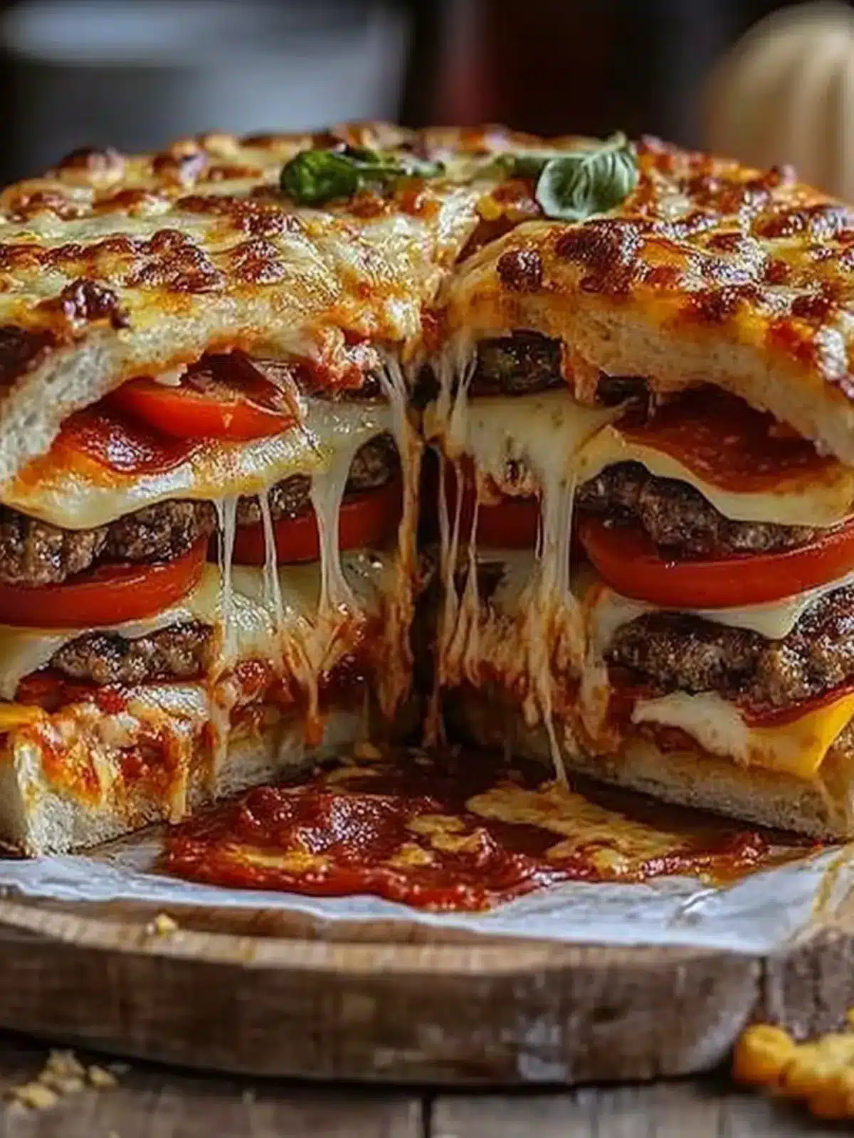 Savor the Flavor: Homemade Pizza Burger Pie Delight 5 Pizza Burger Pie