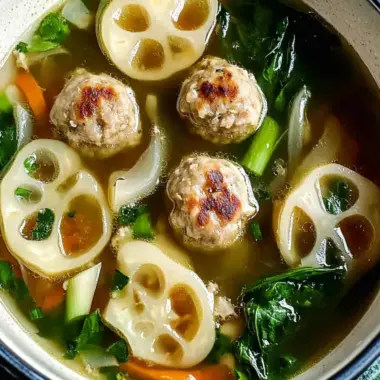 Satisfy Your Cravings with Lotus Root Soup and Pork Meatballs 9 Lotus Root Soup with Pork Meatballs