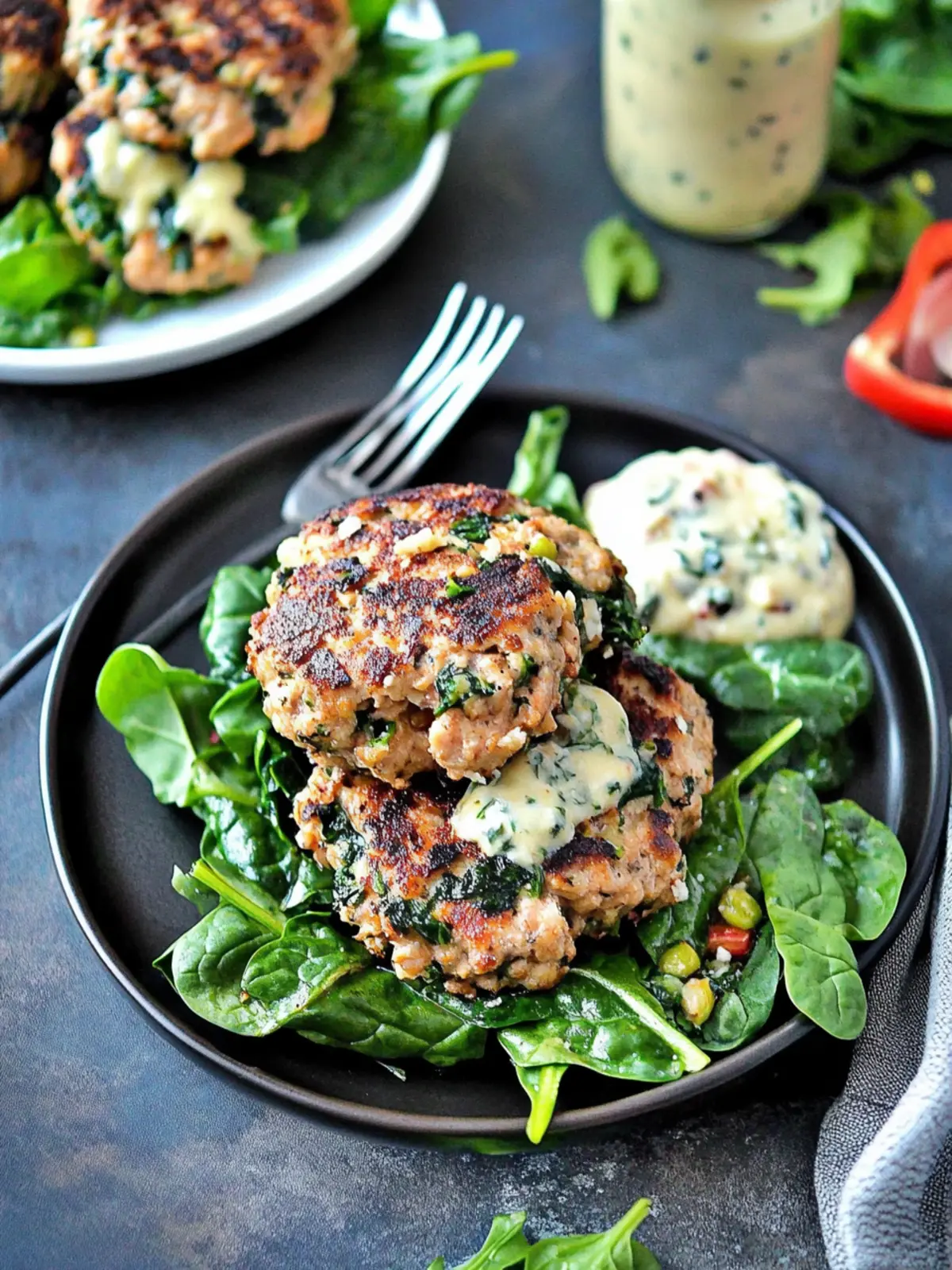 Delicious Keto Spinach Feta Turkey Burgers for Healthy Eats 2 Keto Spinach Feta Turkey Burgers