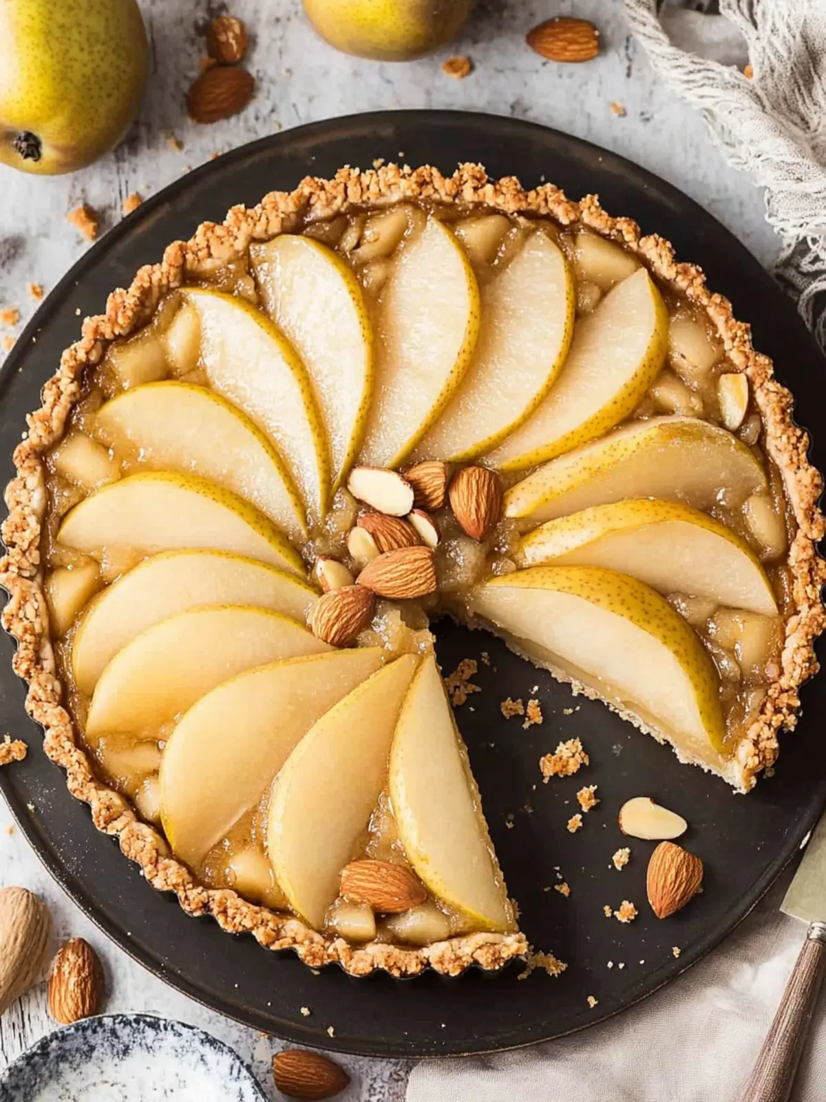 Chai Spices Pear Almond Crumble Tart That Steals the Show 5 Chai Spices Pear Almond Crumble Tart