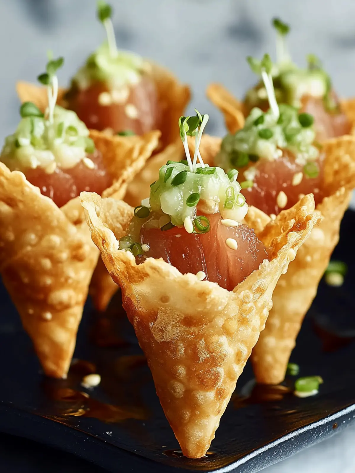 Creative Sushi Wonton Cones: Your Next Fun Appetizer Adventure 3 Creative Sushi Wonton Cones