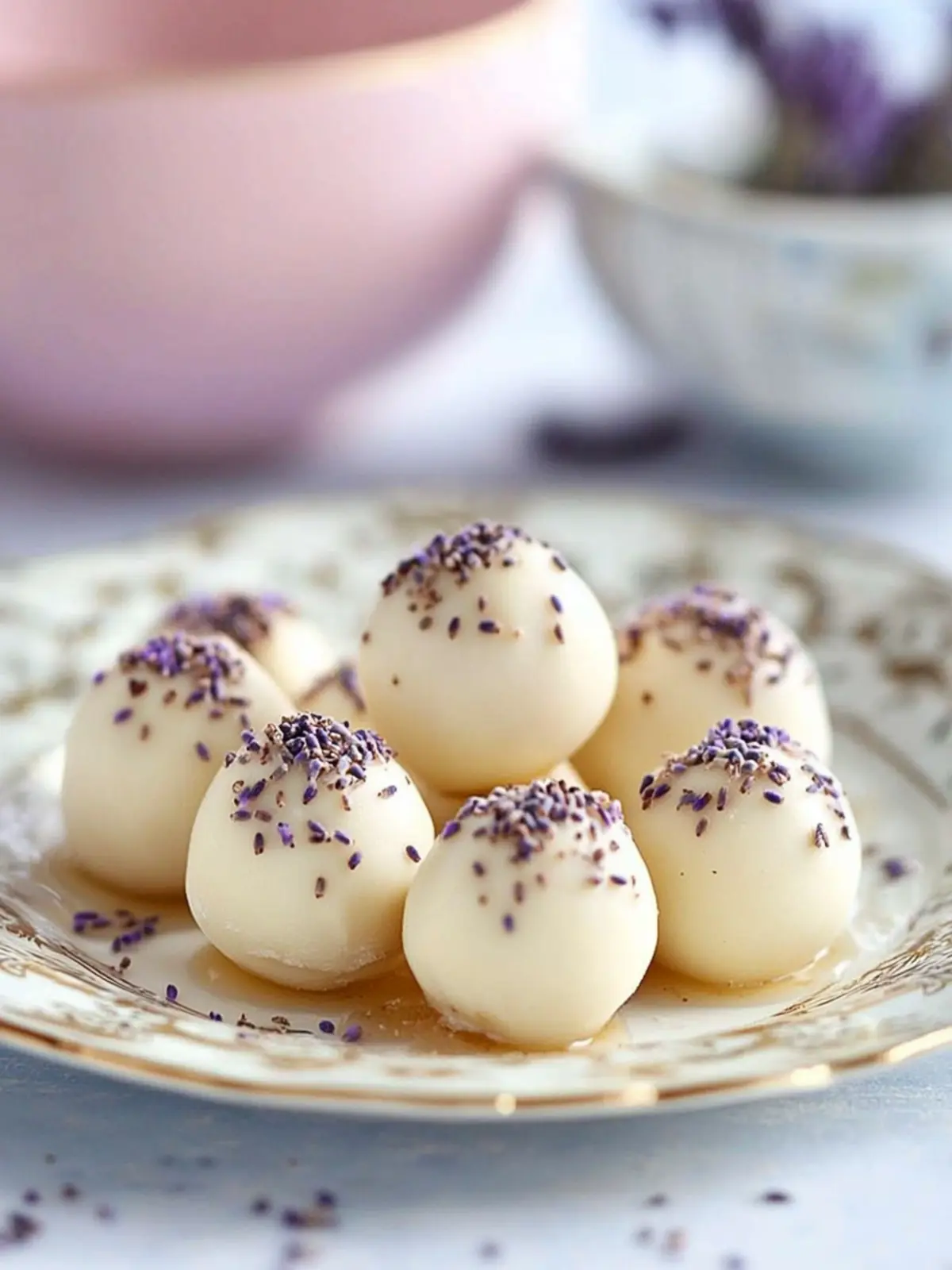 Indulge in Honey Lavender White Chocolate Truffles Bliss 4 Honey Lavender White Chocolate Truffles