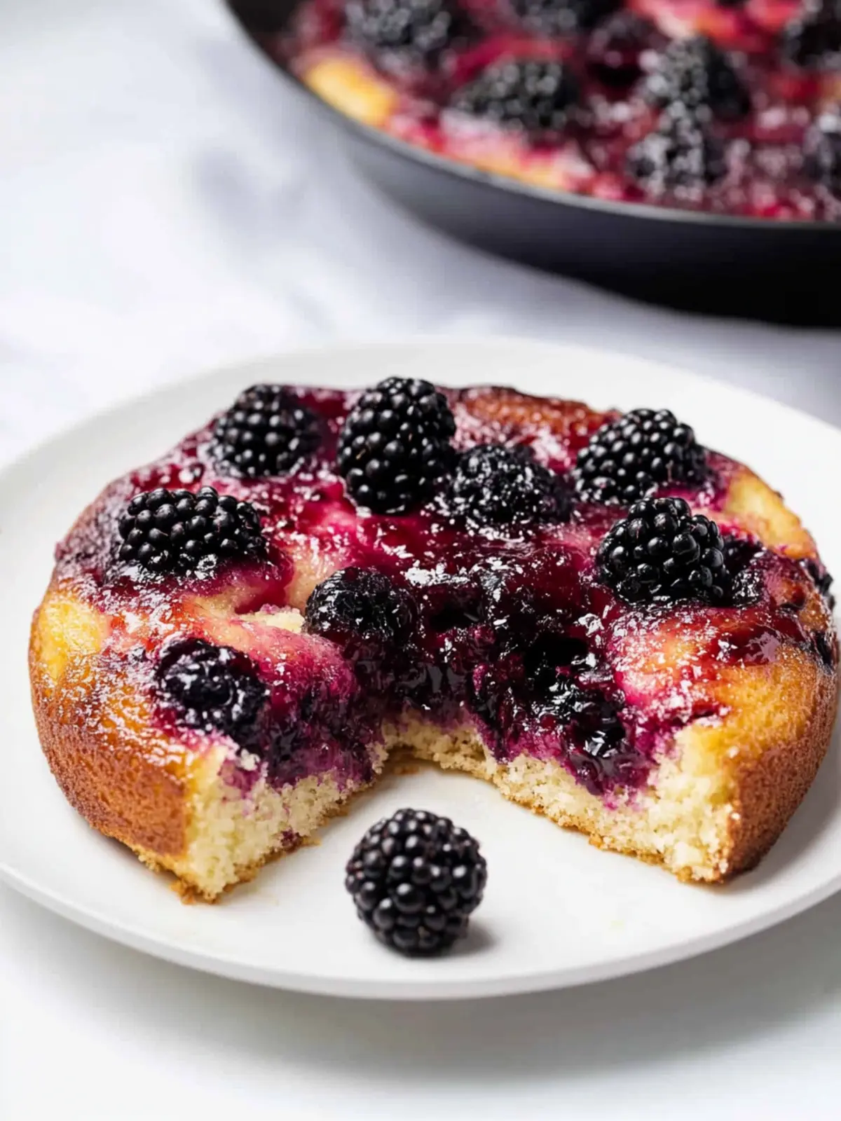 Irresistible Blackberry Upside-Down Skillet Cake Delight 2 Blackberry Upside-Down Skillet Cake