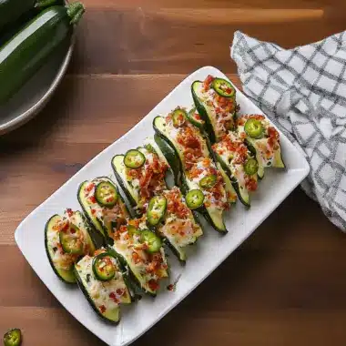 Jalapeño Popper Stuffed Zucchini: A Cheesy Keto Treat 10 Jalapeño Popper Stuffed Zucchini