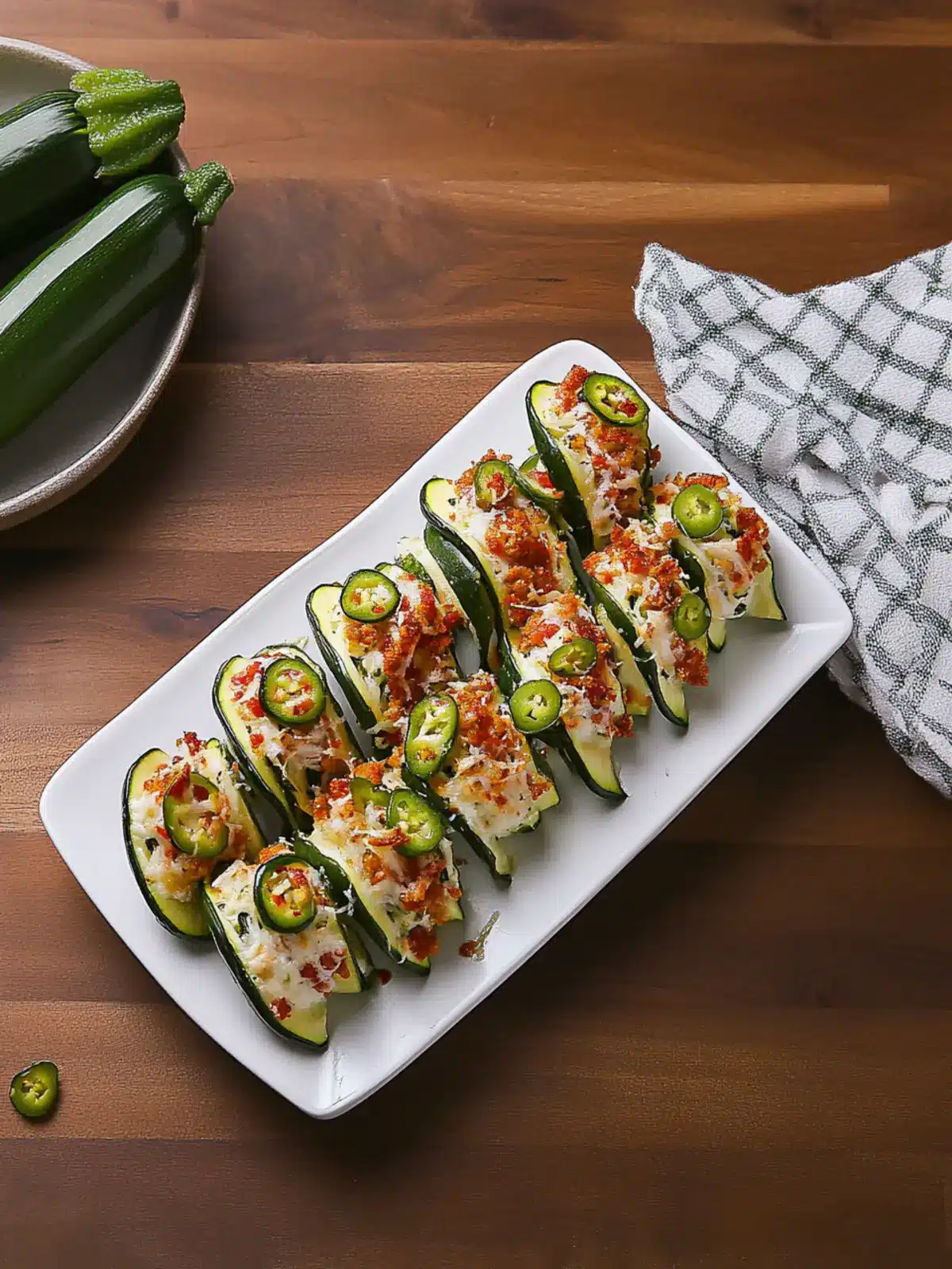 Jalapeño Popper Stuffed Zucchini: A Cheesy Keto Treat 5 Jalapeño Popper Stuffed Zucchini