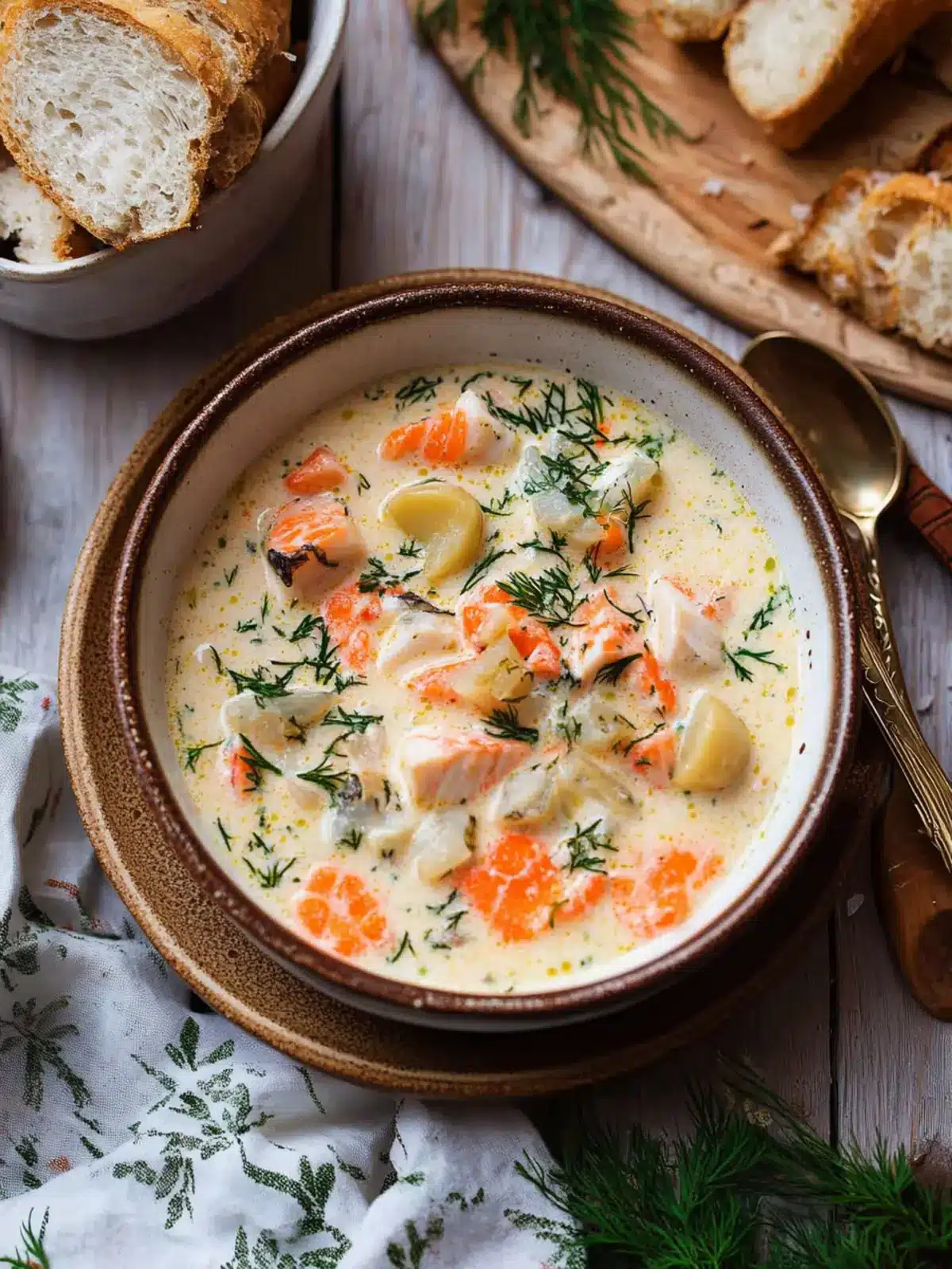 Creamy Norwegian Fish Soup: A Cozy Seafood Delight 2 Creamy Norwegian Fish Soup