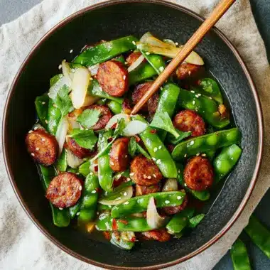 Savor Snow Peas with Chinese Sausage in Just 15 Minutes 10 Snow Peas with Chinese Sausage