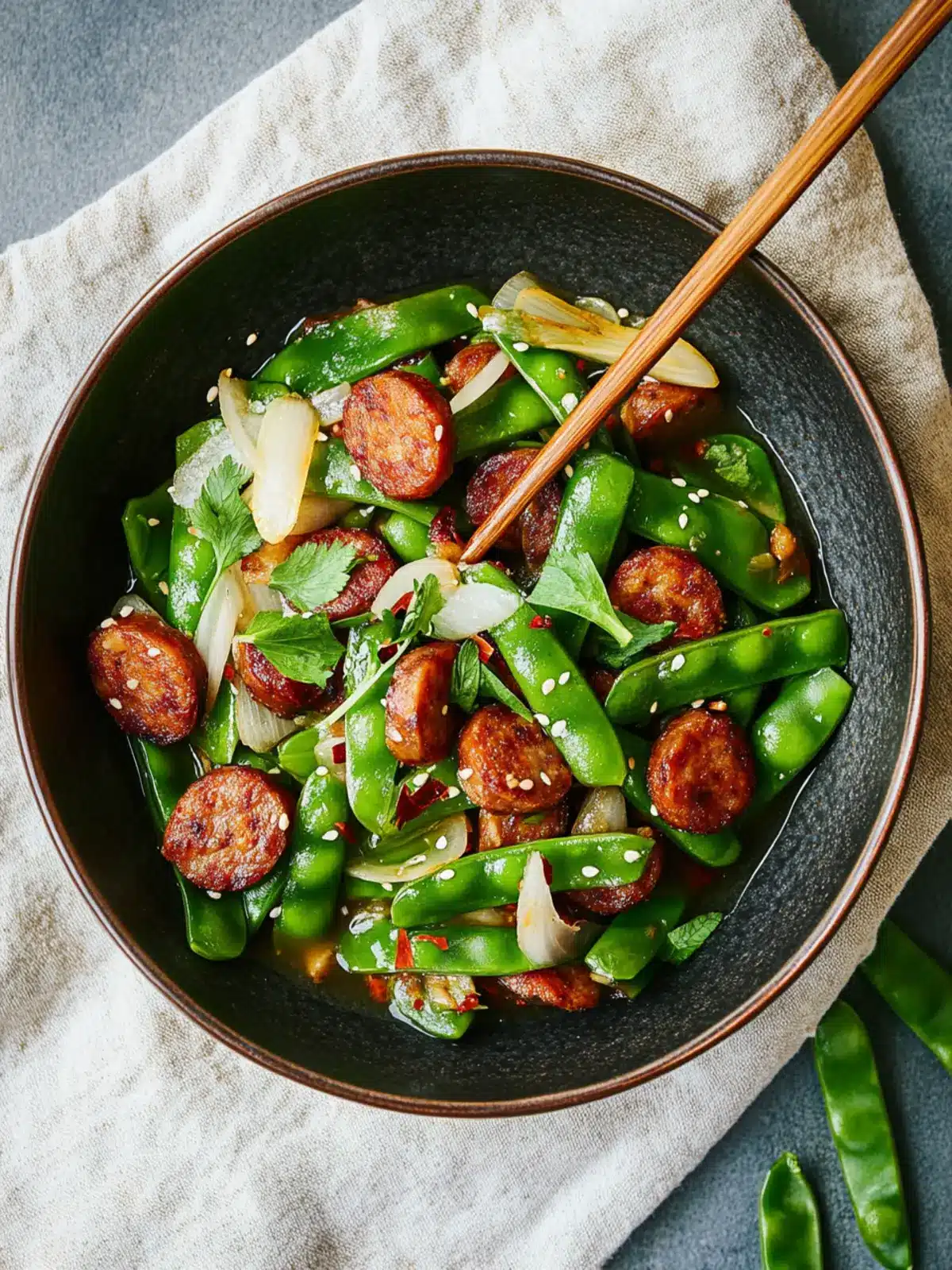 Savor Snow Peas with Chinese Sausage in Just 15 Minutes 5 Snow Peas with Chinese Sausage