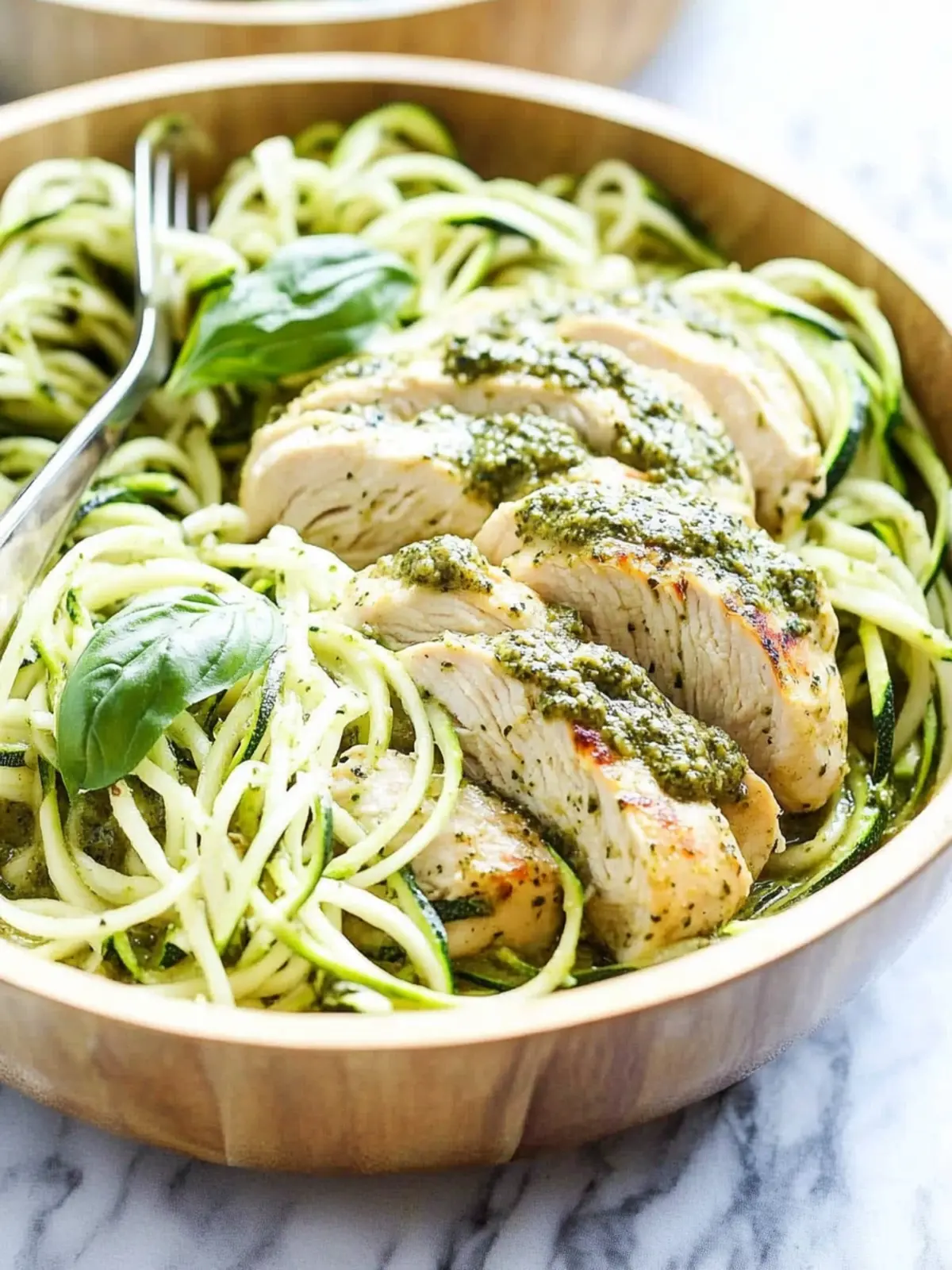 Delicious Pesto Chicken with Zucchini Noodles Made Easy 4 Pesto Chicken with Zucchini Noodles