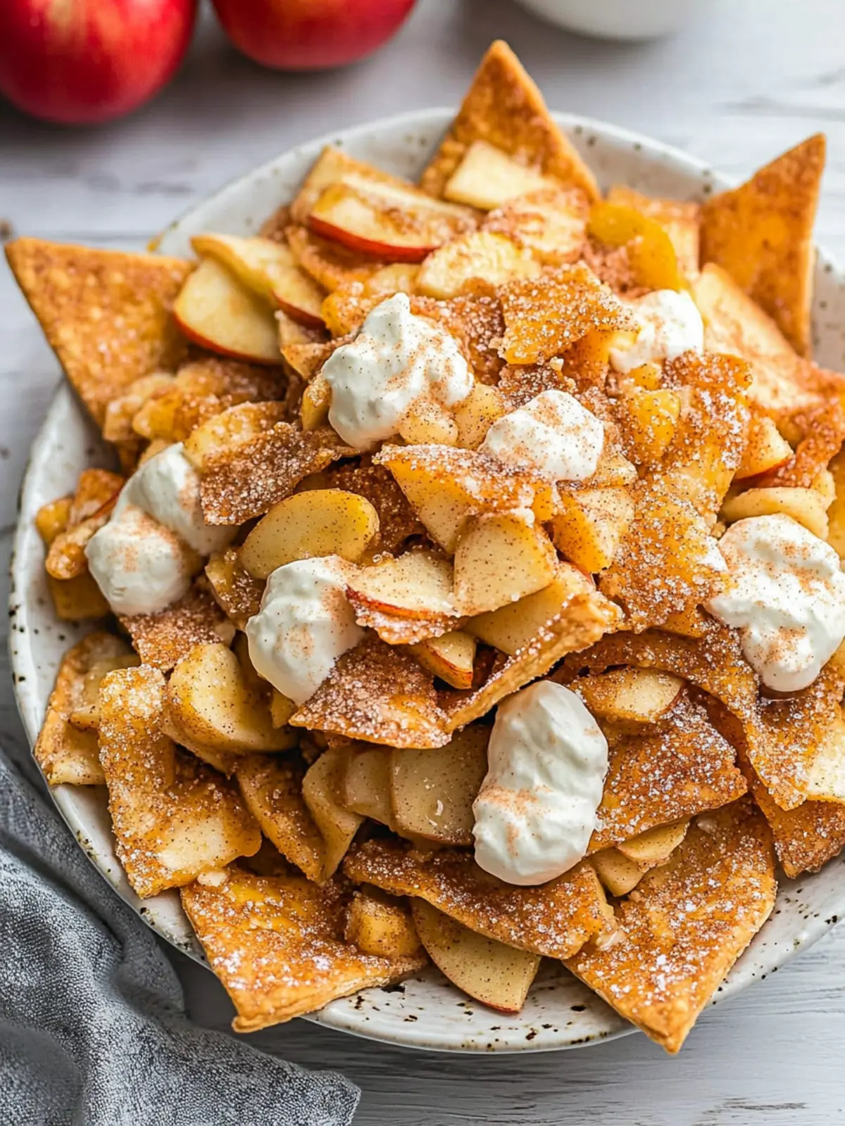 Delicious Apple Pie Nachos with Cinnamon Sugar Chips Delight 5 Apple Pie Nachos with Cinnamon Sugar Chips