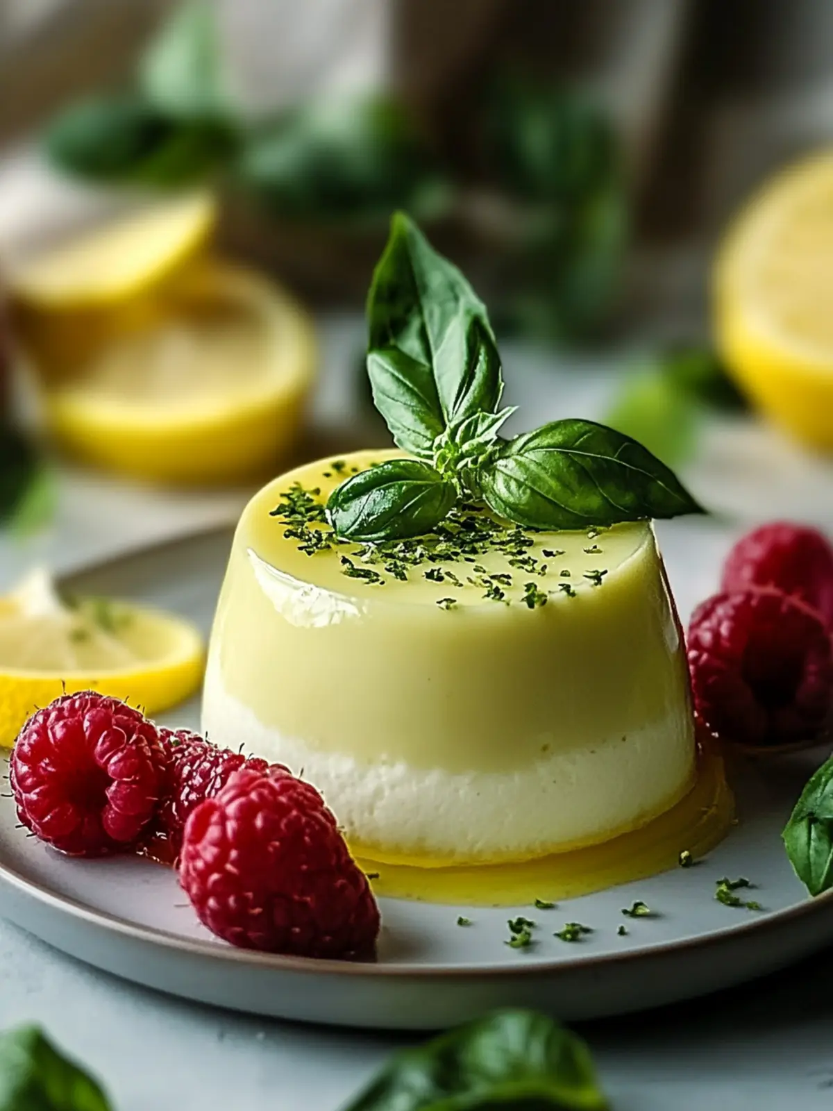 Lemon Basil Panna Cotta: A Refreshing Summer Delight 3 Lemon Basil Panna Cotta