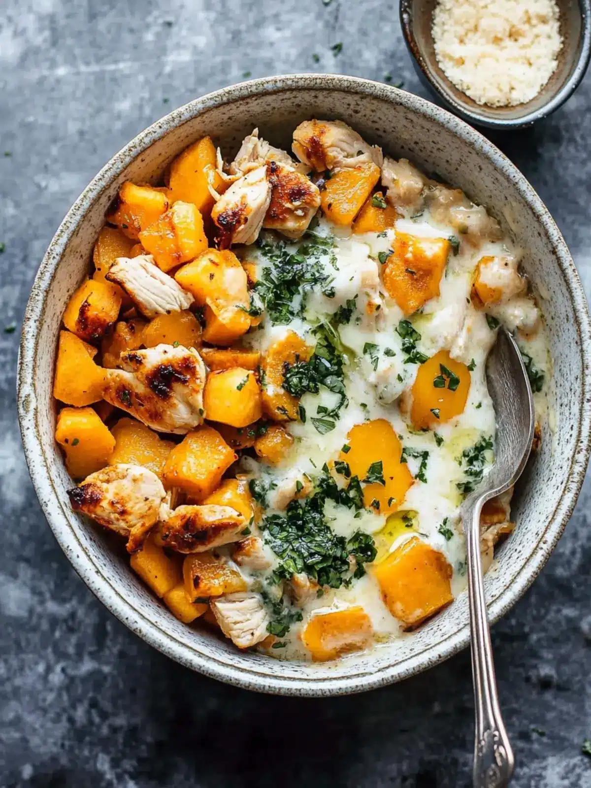 Delicious Butternut Chicken Breakfast Bowl for Easy Mornings 2 Butternut Chicken Breakfast Bowl