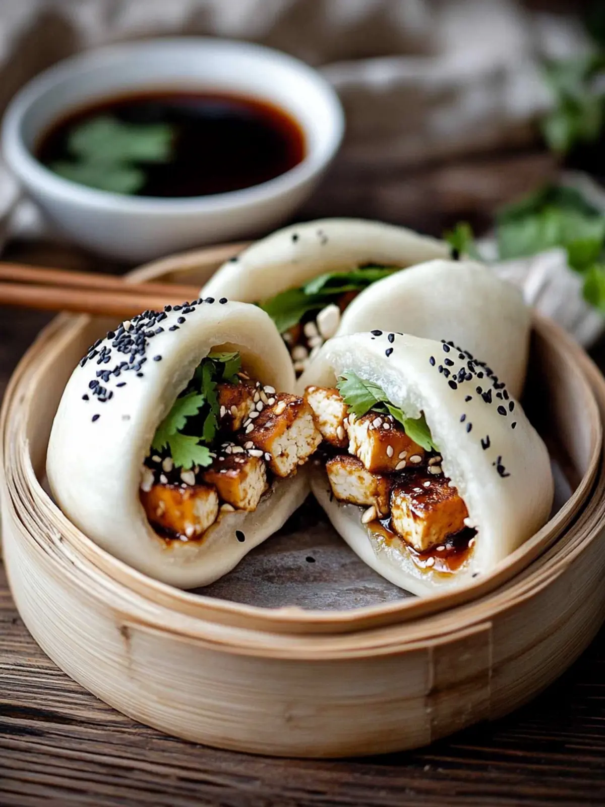 Delicious Steamed Vegan Hoisin Tofu Bao – A Flavorful Delight 4 Steamed Vegan Hoisin Tofu Bao