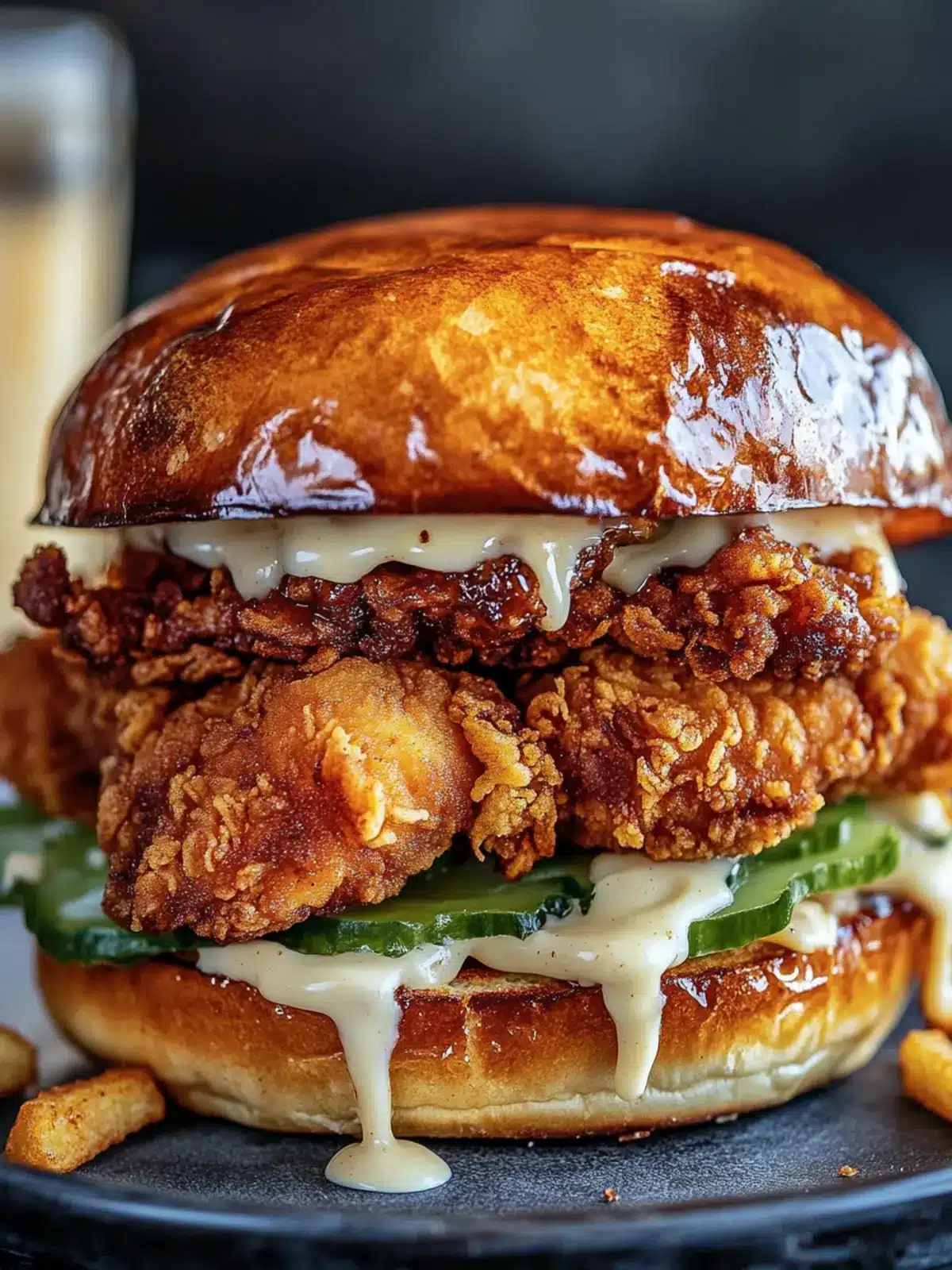 Cinnamon Roll Fried Chicken Sandwich: Sweet and Savory Bliss 2 Cinnamon Roll Fried Chicken Sandwich