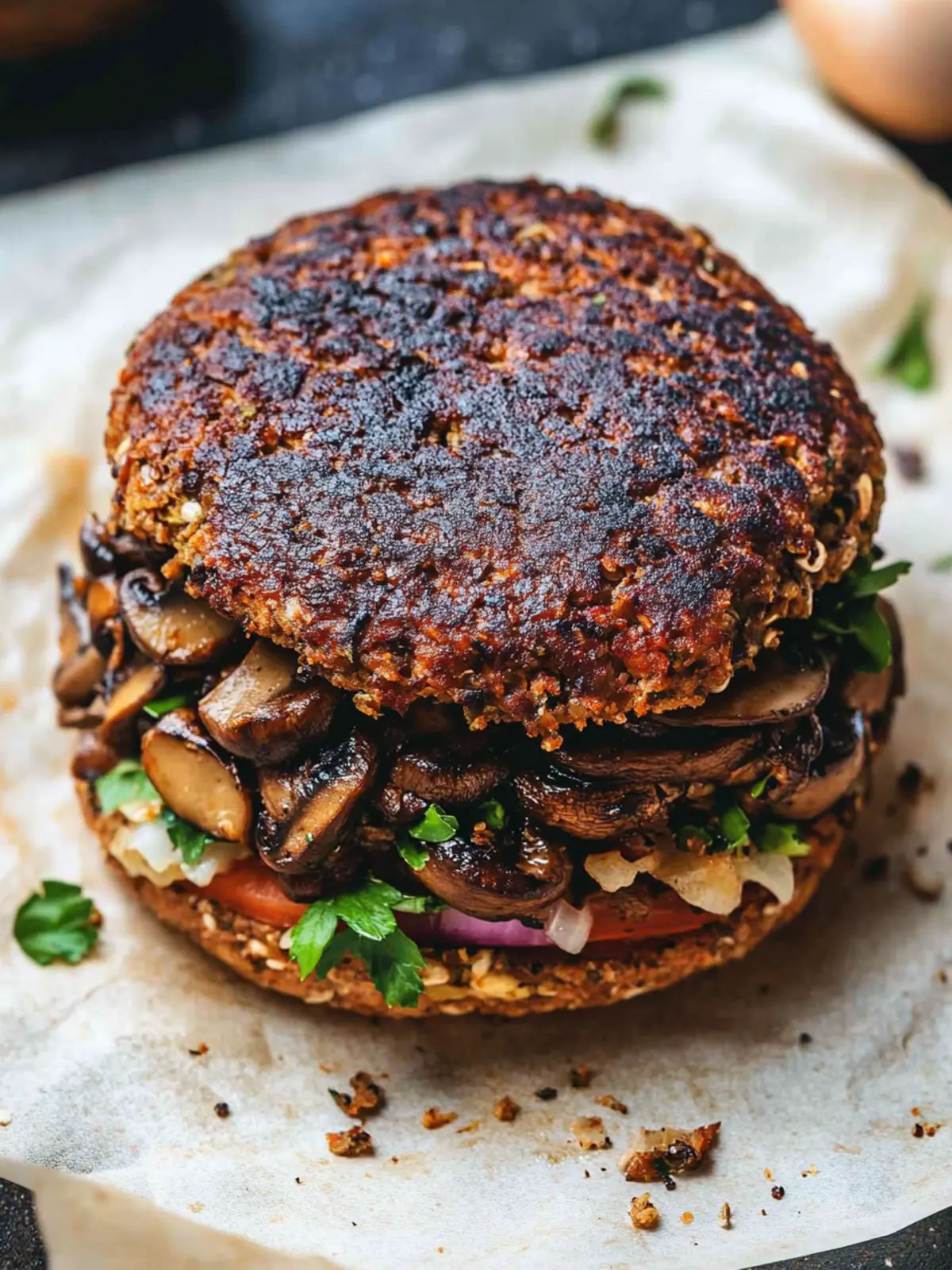 Mouthwatering Mushroom Veggie Burger You’ll Crave Daily 3 Mushroom Veggie Burger