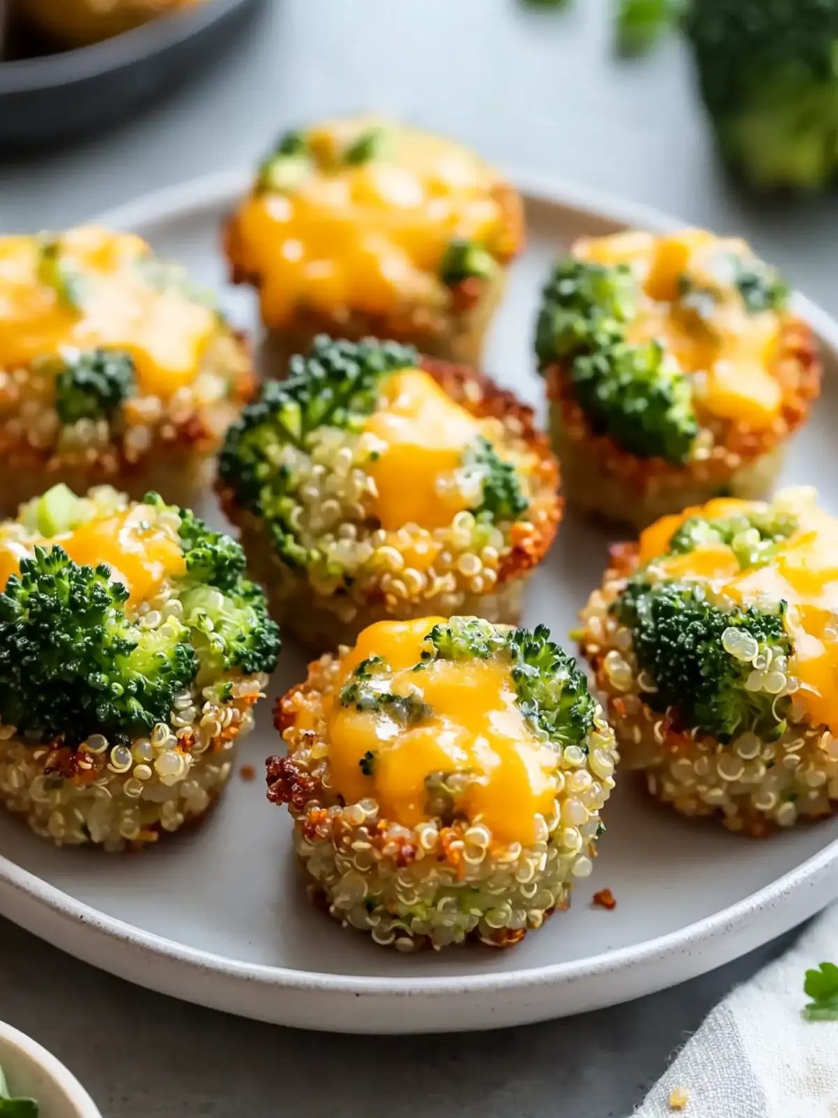 Delicious Broccoli Cheddar Quinoa Bites for Easy Snacking 3 Broccoli Cheddar Quinoa Bites