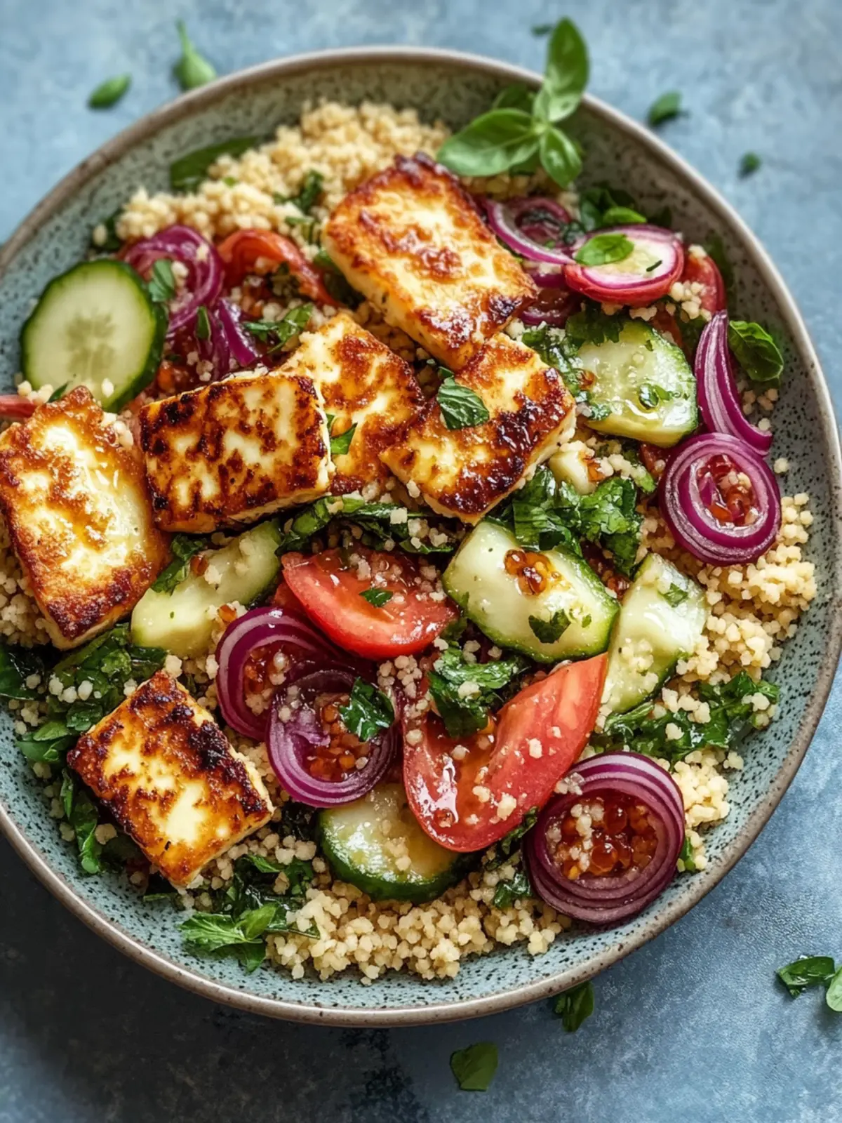 Hot Honey Halloumi and Couscous Salad: Flavorful Lunch Bliss 3 Hot Honey Halloumi and Couscous Salad