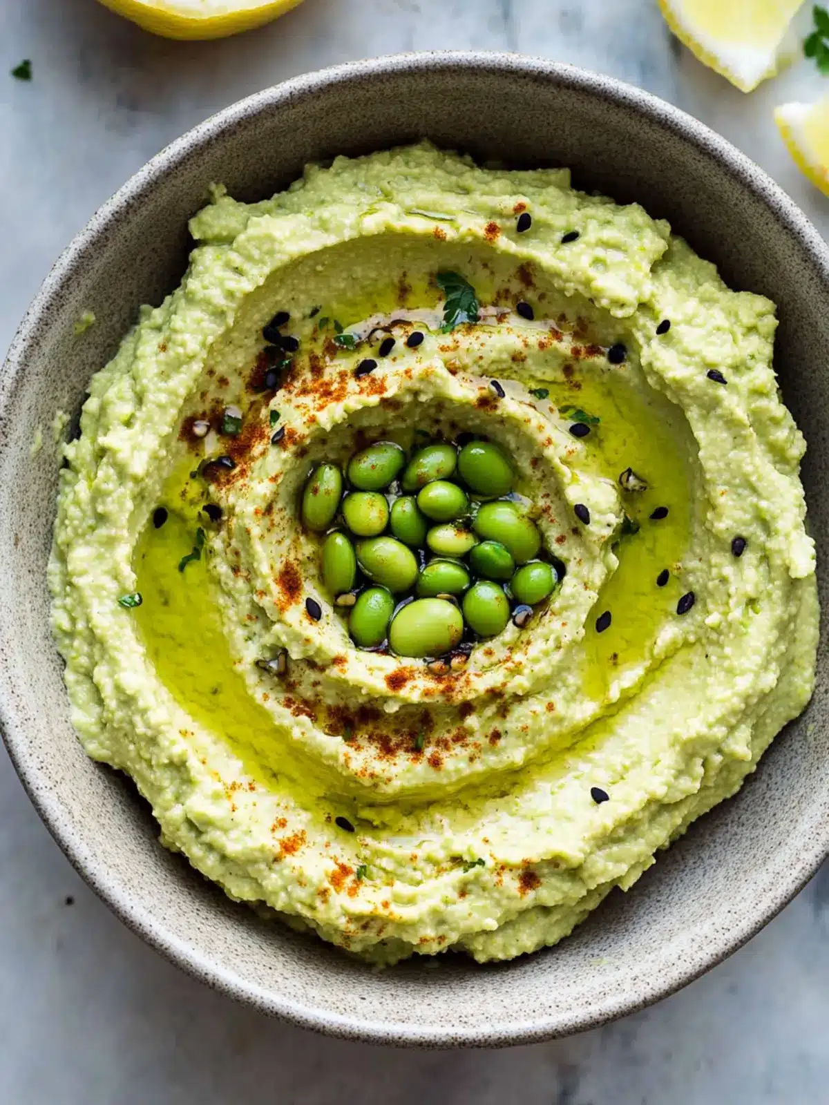 Zesty Spicy Lemon Edamame Hummus for Flavor Lovers 3 Spicy Lemon Edamame Hummus