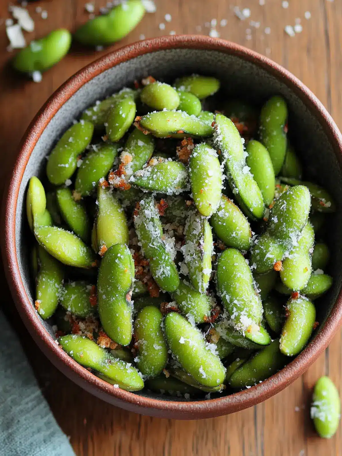 Crispy Parmesan Garlic Edamame: A Game-Changer Snack! 2 Parmesan Garlic Edamame