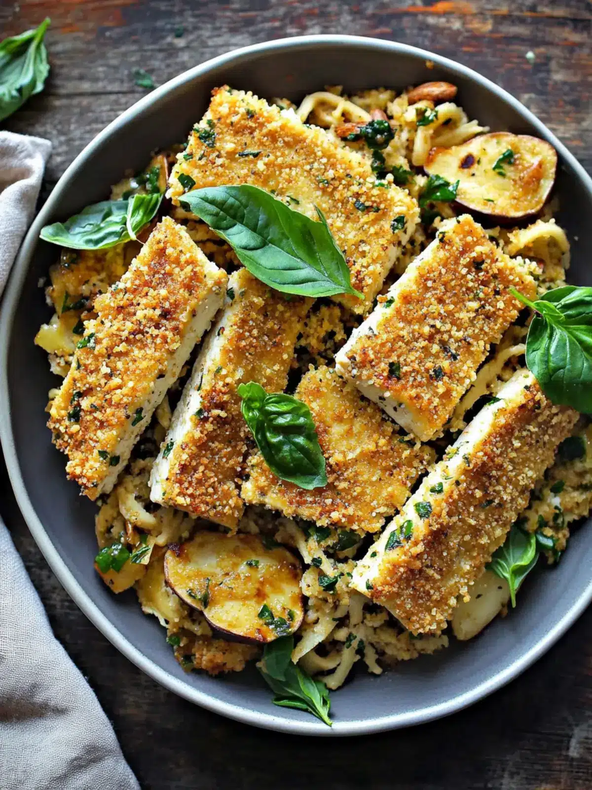 Crispy Vegan Parmesan Herb Crusted Tofu You’ll Crave 2 Vegan Parmesan Herb Crusted Tofu