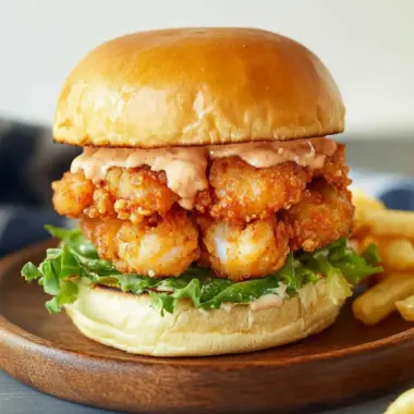 Crispy Fried Shrimp Burger with a Korean Twist You’ll Love 9 Crispy Fried Shrimp Burger