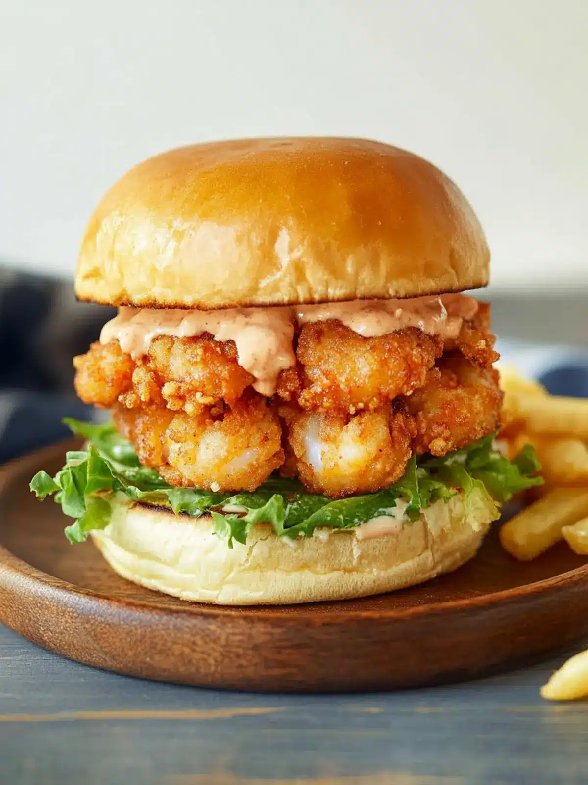 Crispy Fried Shrimp Burger with a Korean Twist You’ll Love 5 Crispy Fried Shrimp Burger