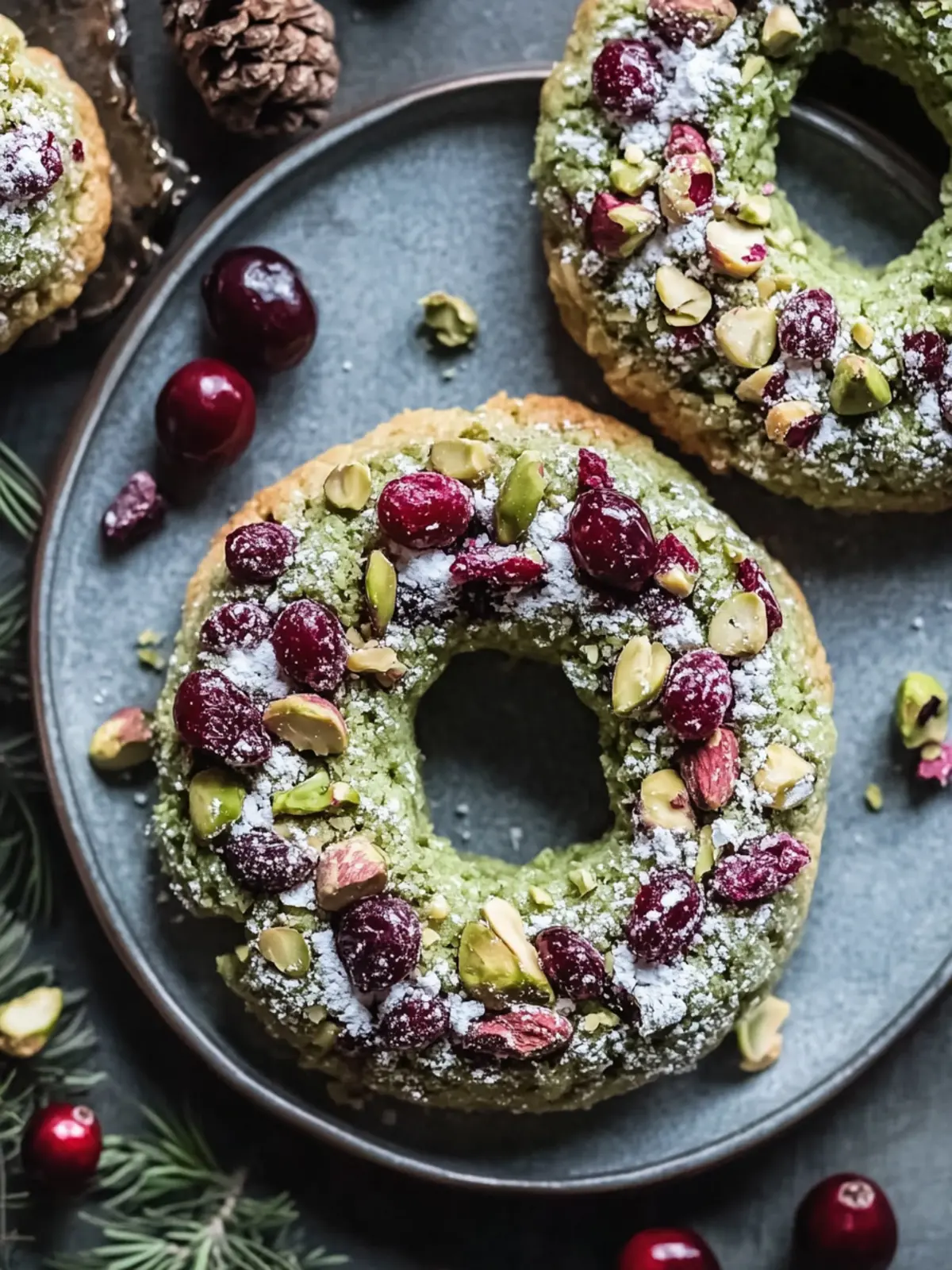 Pistachio Cranberry Wreath Cookies for Festive Cheer 4 Pistachio Cranberry Wreath Cookies