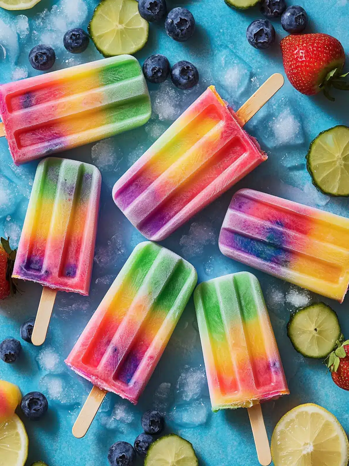 Delicious Rainbow Popsicles for a Refreshing Summer Treat 4 Rainbow Popsicles