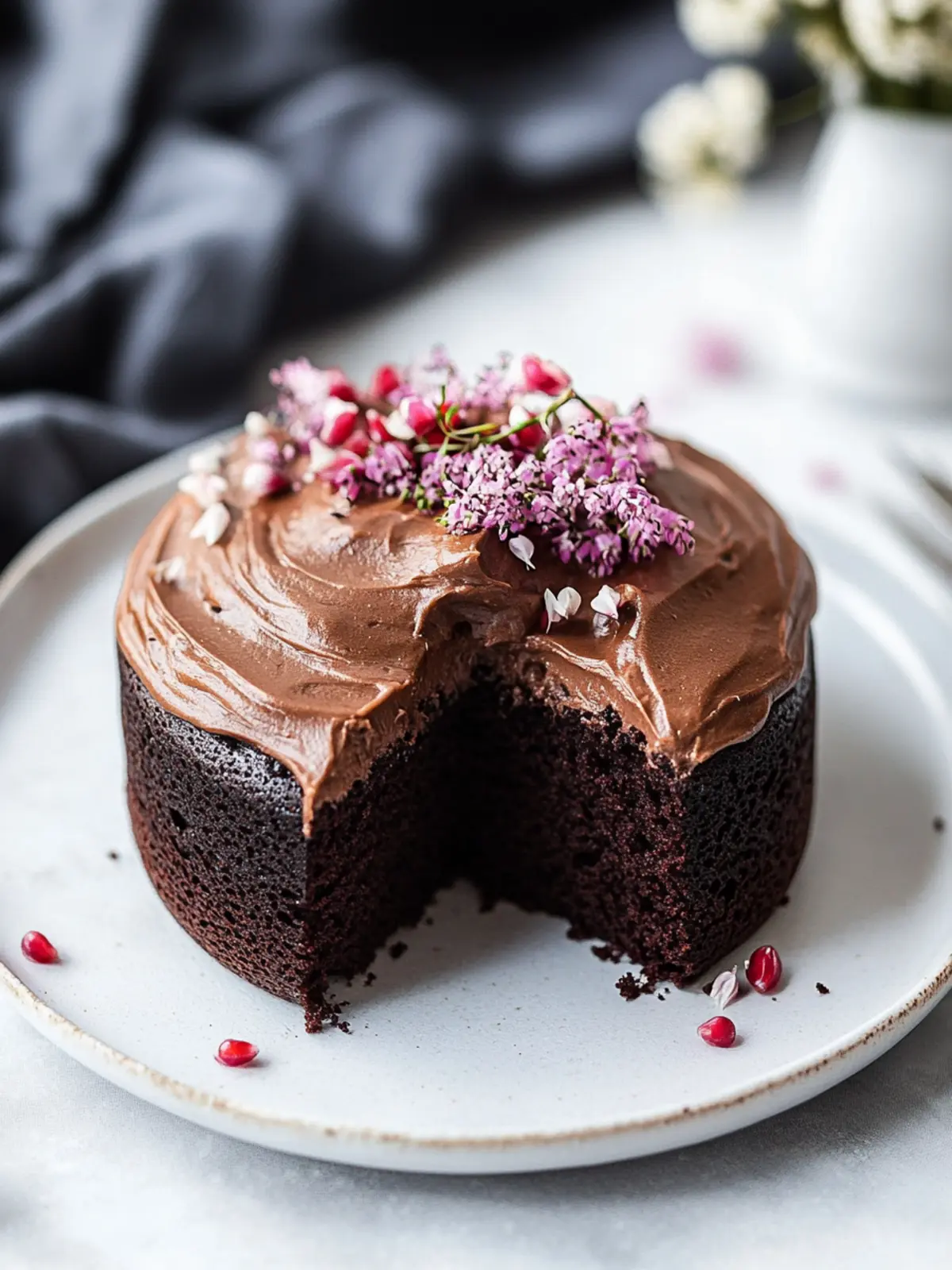 Decadent Small Vegan Chocolate Cake That's Super Easy to Make 2 Small Vegan Chocolate Cake