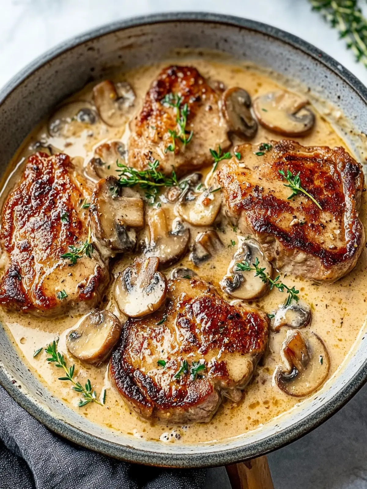 Delicious Creamy Mushroom Pork Chops Ready in 20 Minutes 3 Creamy Mushroom Pork Chops