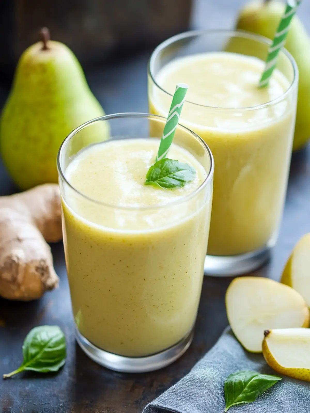 Energizing Pear Ginger Smoothie for a Fresh Start 3 Pear Ginger Smoothie