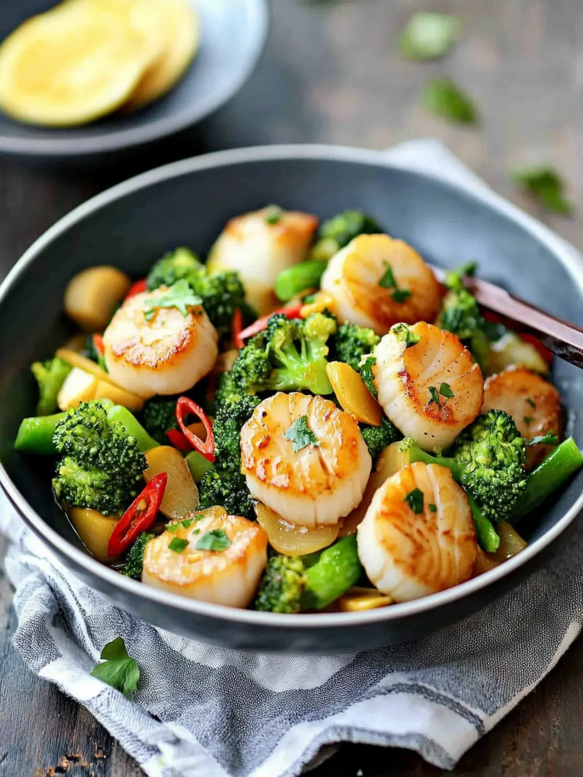 Stir-Fried Scallops and Broccoli: A Quick Flavor Booster 3 Stir-Fried Scallops and Broccoli