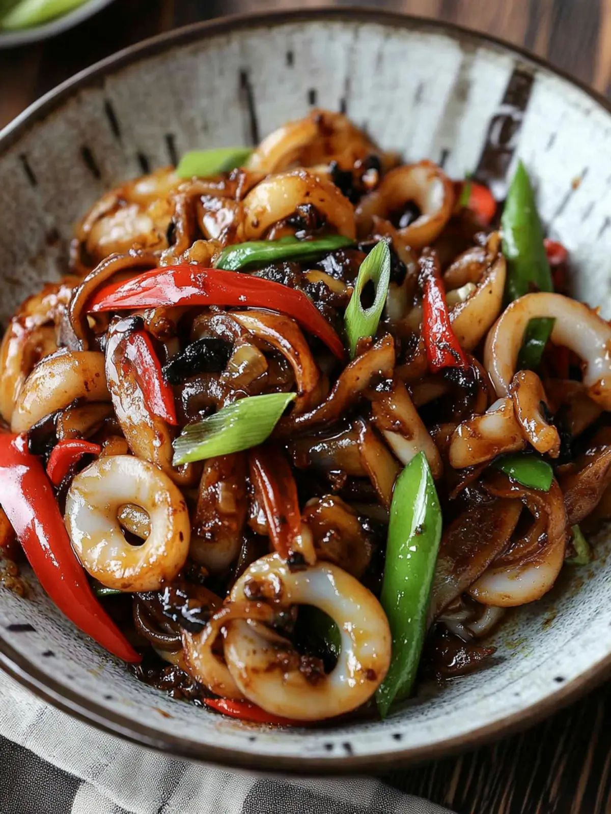 Flavor-Packed Stir-Fried Squid with Black Bean Sauce Delight 5 Stir-Fried Squid with Black Bean Sauce