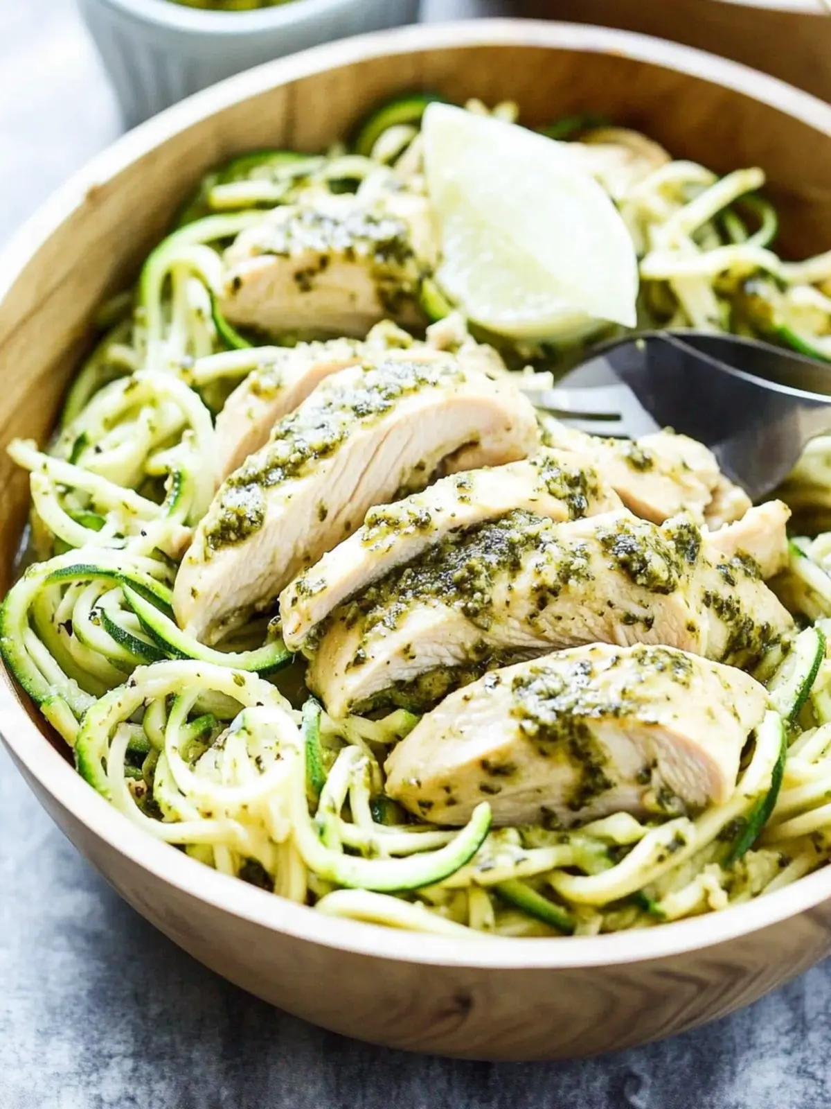 Delicious Pesto Chicken with Zucchini Noodles Made Easy 2 Pesto Chicken with Zucchini Noodles